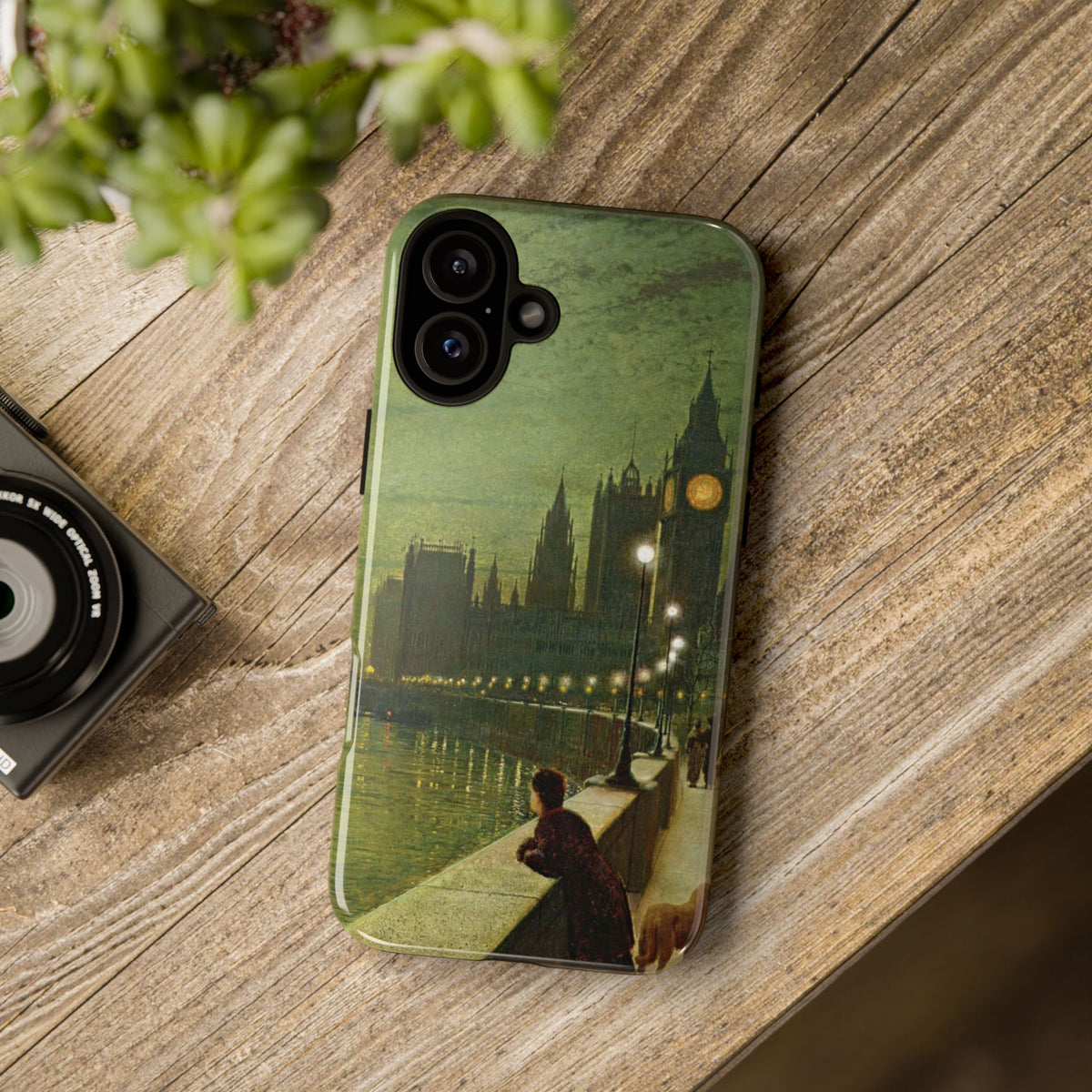 Reflections on the Thames by John Atkinson Grimshaw - iPhone Tough Case