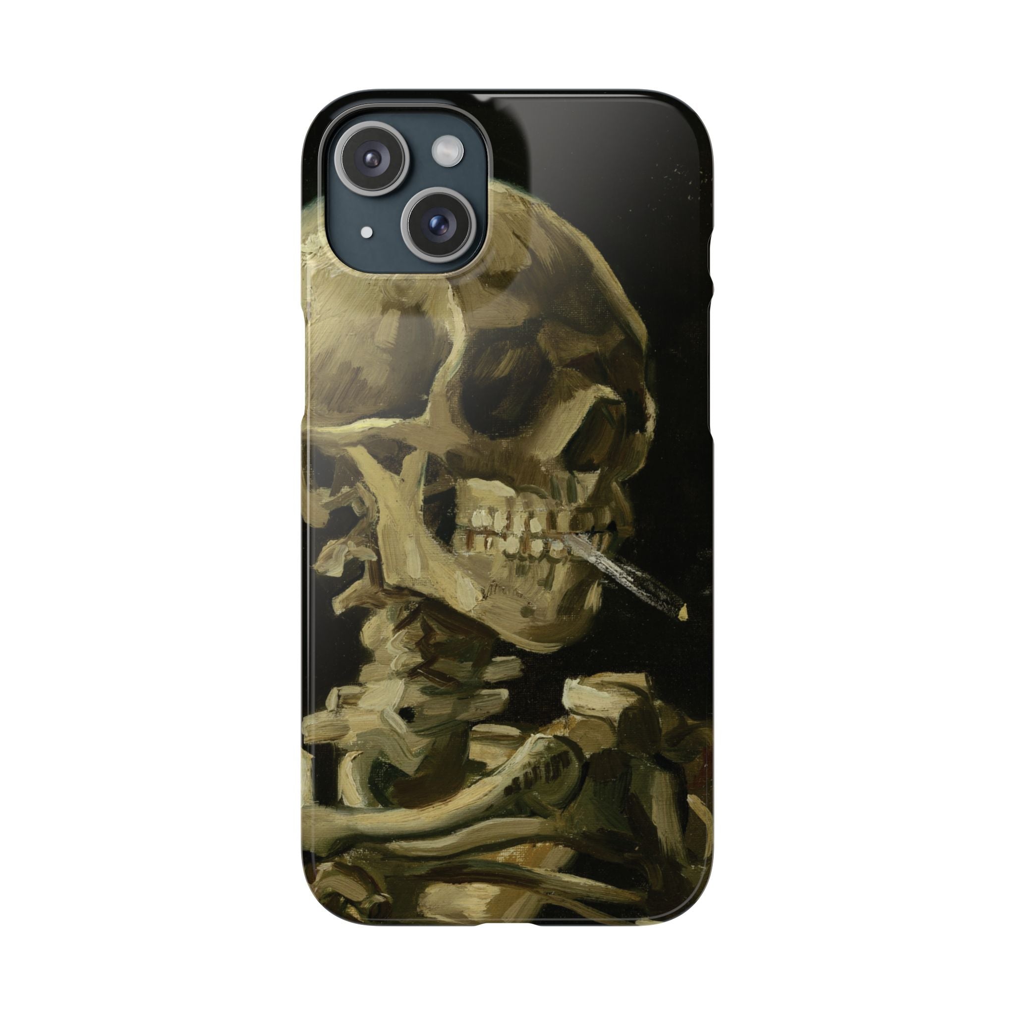 Skeleton with Cigarette by Van Gogh - iPhone Slim Case
