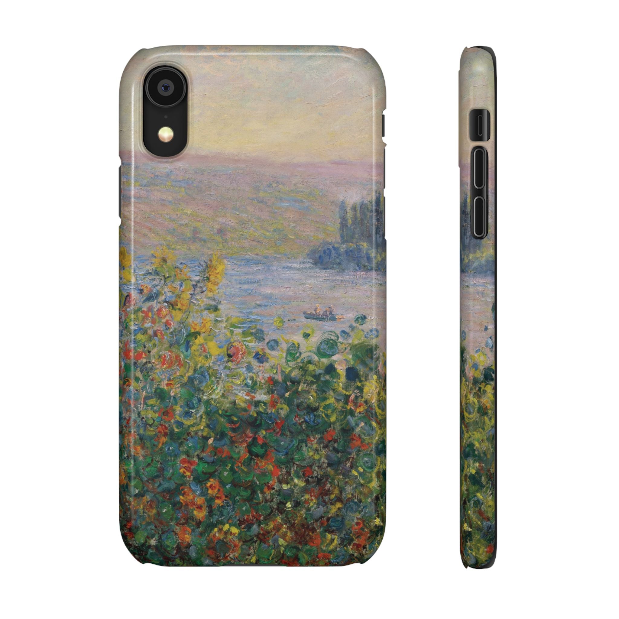 Flower Beds at Vétheuil by Claude Monet - iPhone Slim Case