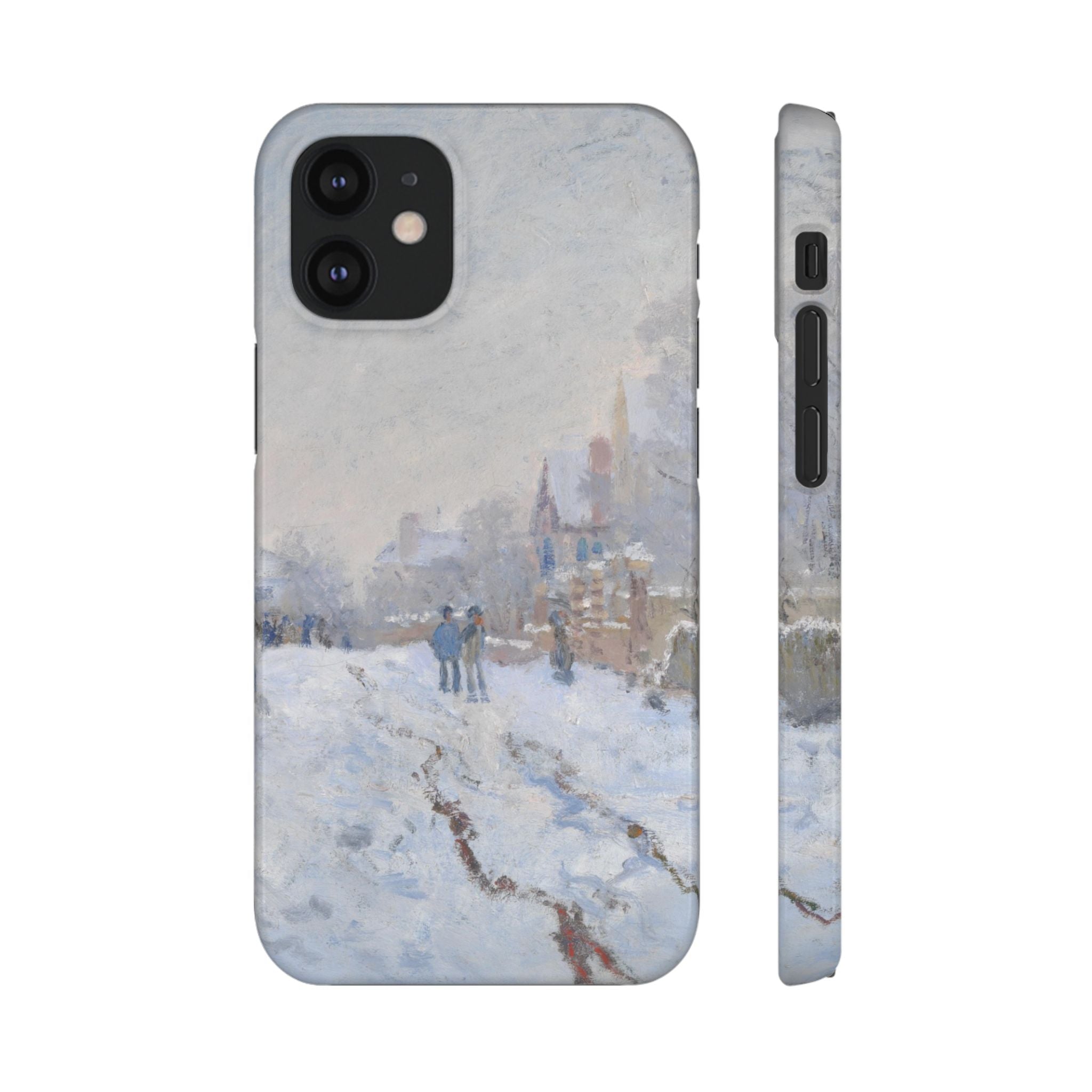 Snow Scene at Argenteuil by Claude Monet - iPhone Slim Case