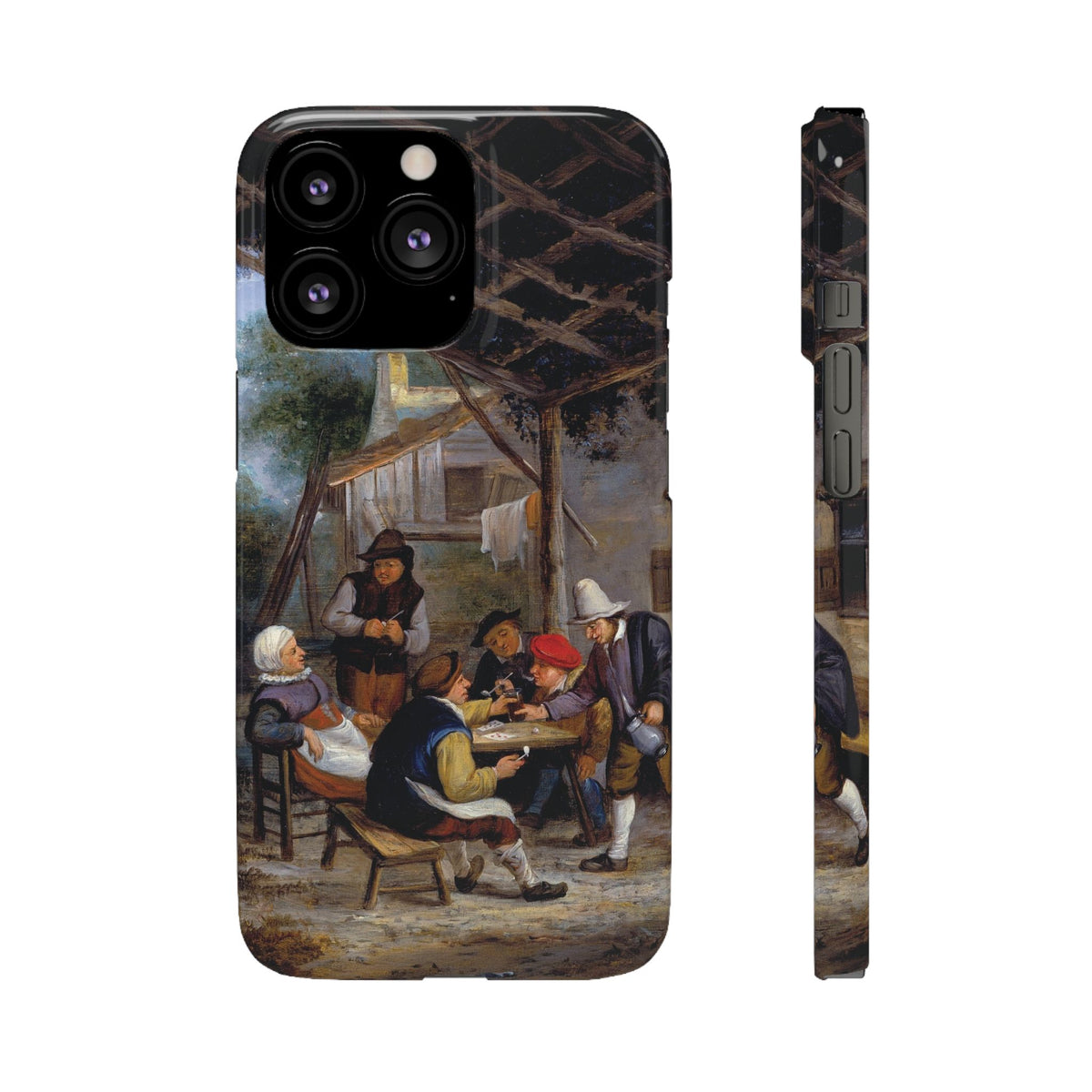 Peasants Drinking by Adriaen van Ostade - iPhone Slim Case