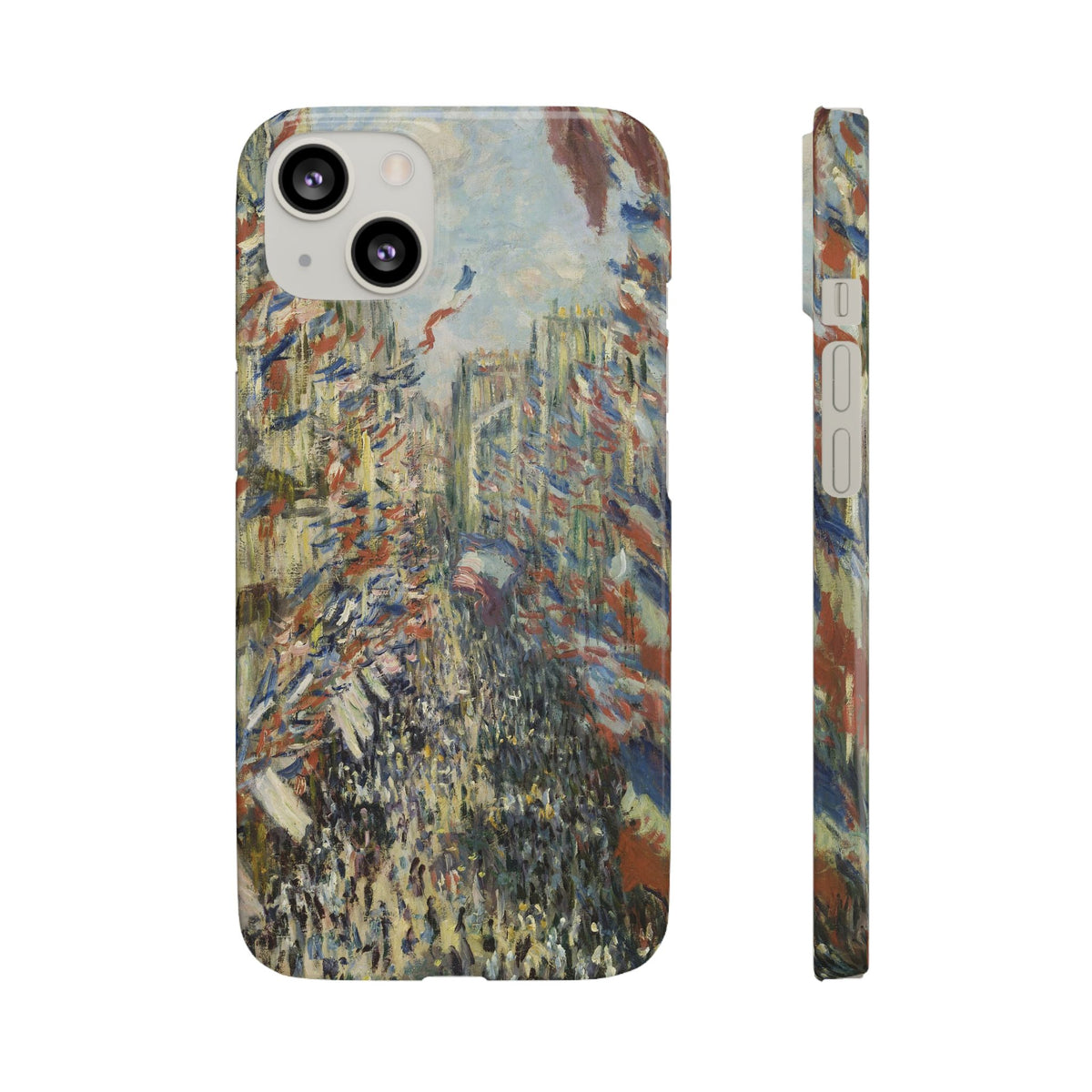 The Rue Montorgueil in Paris by Claude Monet - iPhone Slim Case