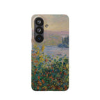 Flower Beds at Vétheuil by Claude Monet - Samsung Slim Case