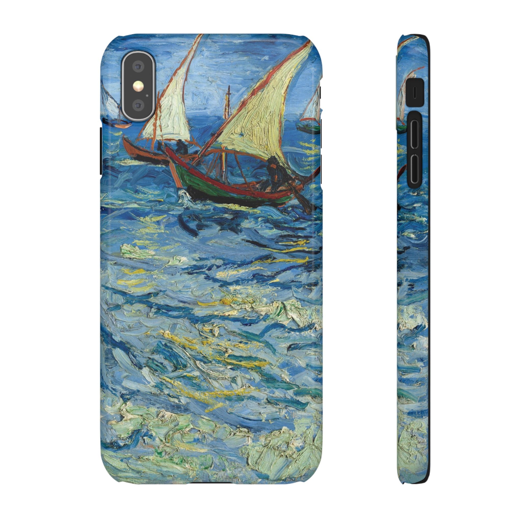 Fishing Boats at Sea by Vincent van Gogh - iPhone Slim Case