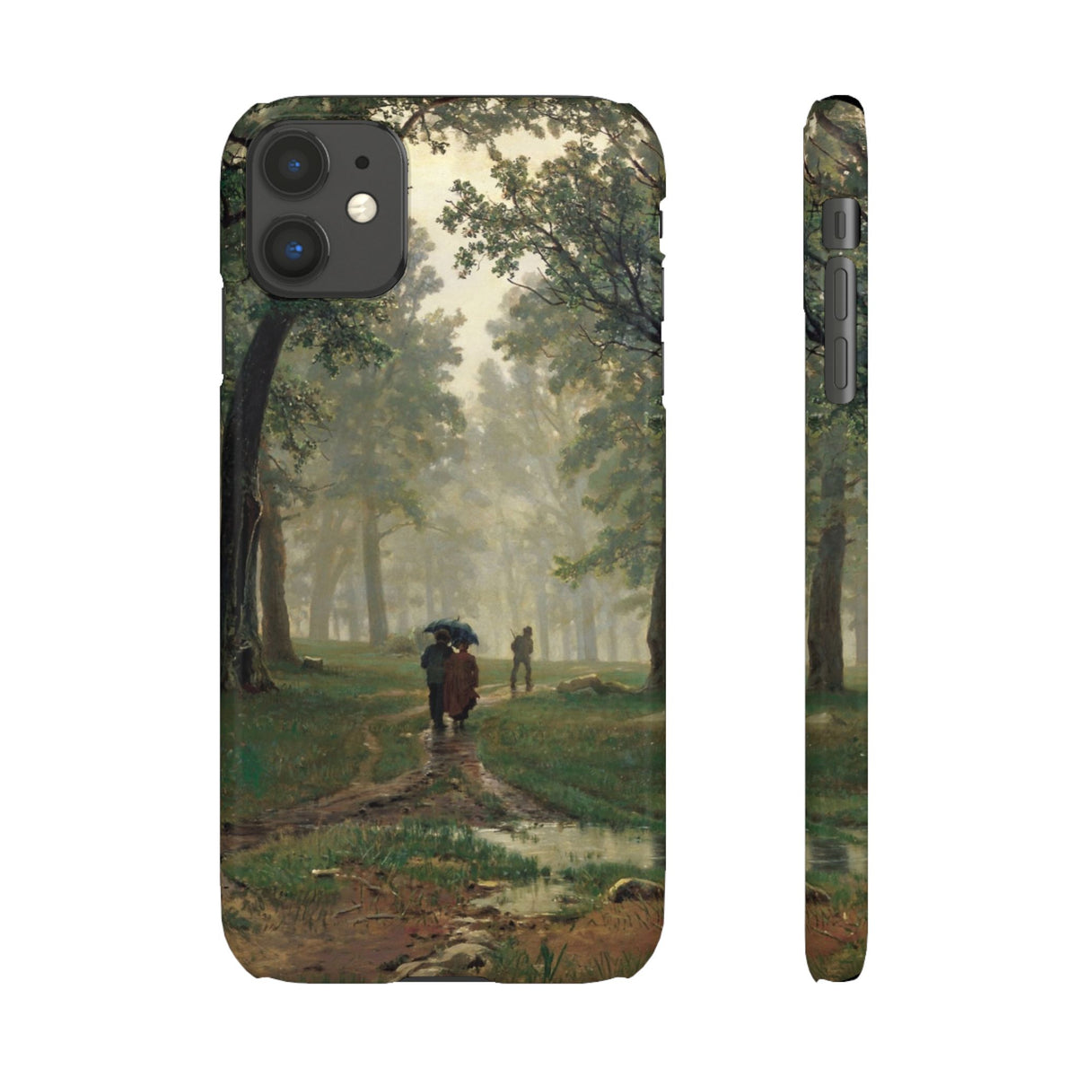 Rain in an Oak Forest by Ivan Ivanovich Shishkin - iPhone Slim Case
