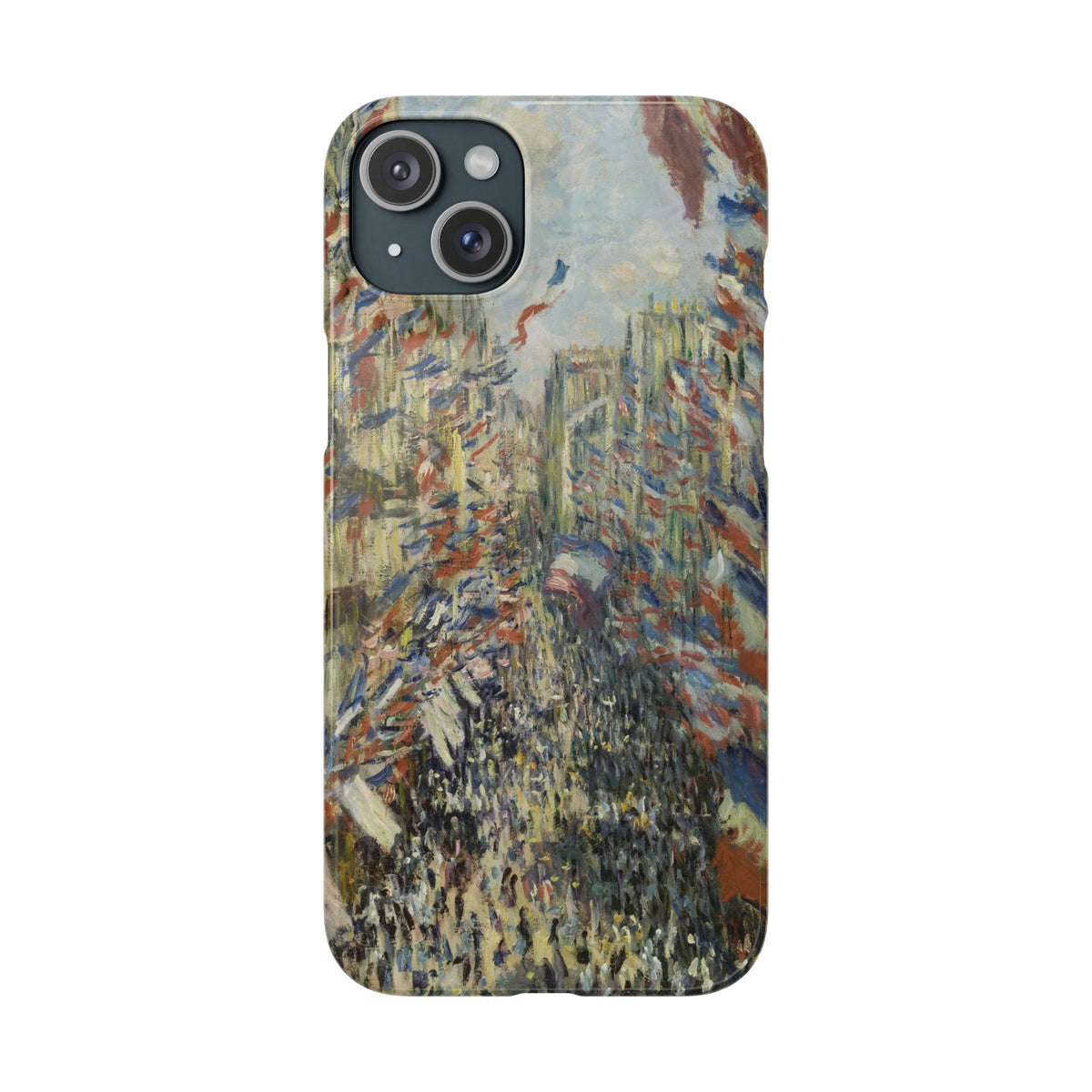 The Rue Montorgueil in Paris by Claude Monet - iPhone Slim Case