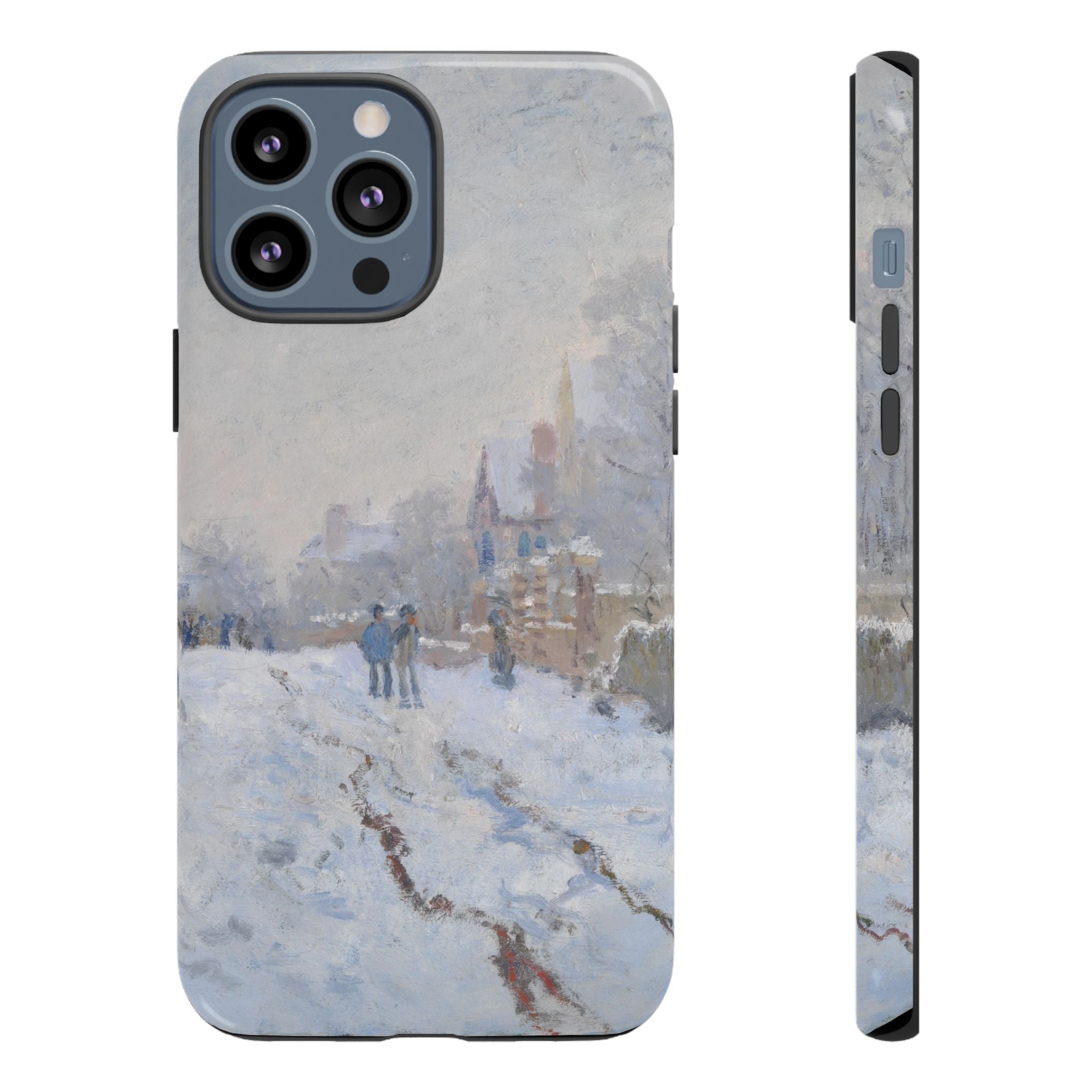 Snow Scene at Argenteuil by Claude Monet - iPhone Tough Case