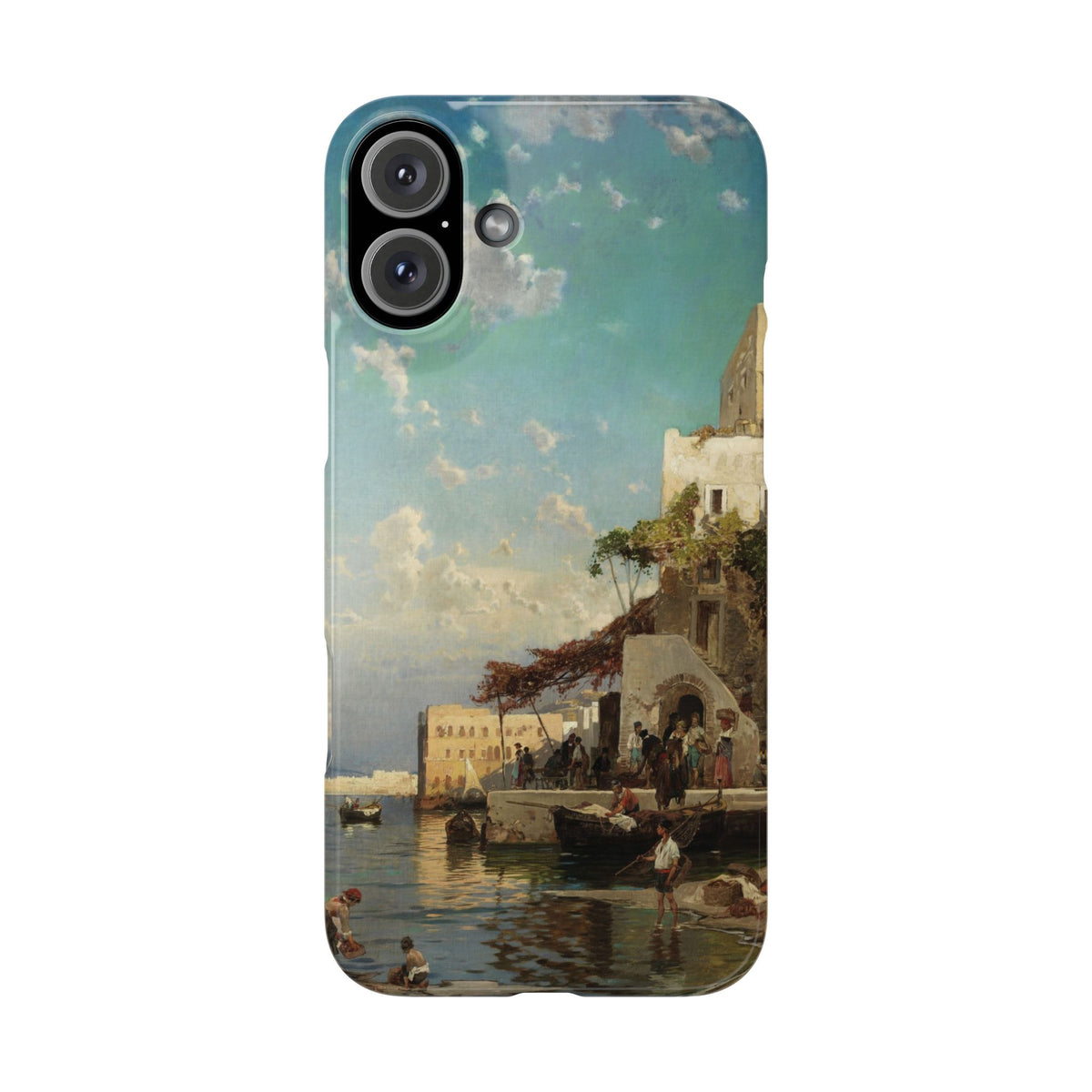 Evening Meeting of the Fishermen by Hermann Corrodi - iPhone Slim Case