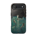 Pescatore e Sirene nella Grotta Azzurra a Capri di Hermann Corrodi - Cover iPhone Rinforzata