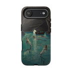 Pescatore e Sirene nella Grotta Azzurra a Capri di Hermann Corrodi - Cover iPhone Rinforzata