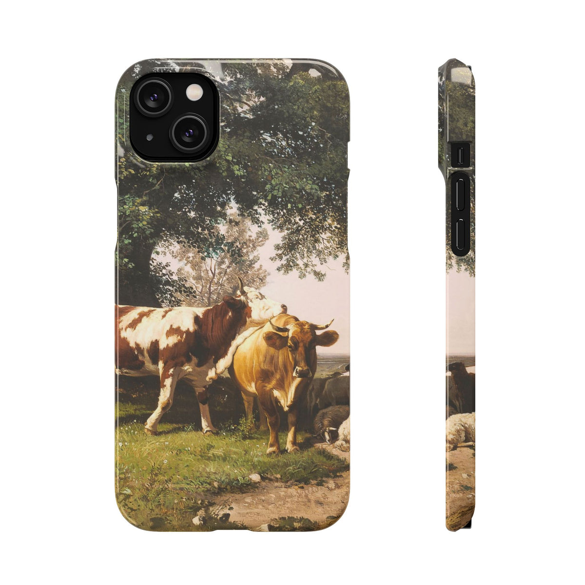Herd under Trees by Ivan Ivanovich Shishkin - iPhone Slim Case