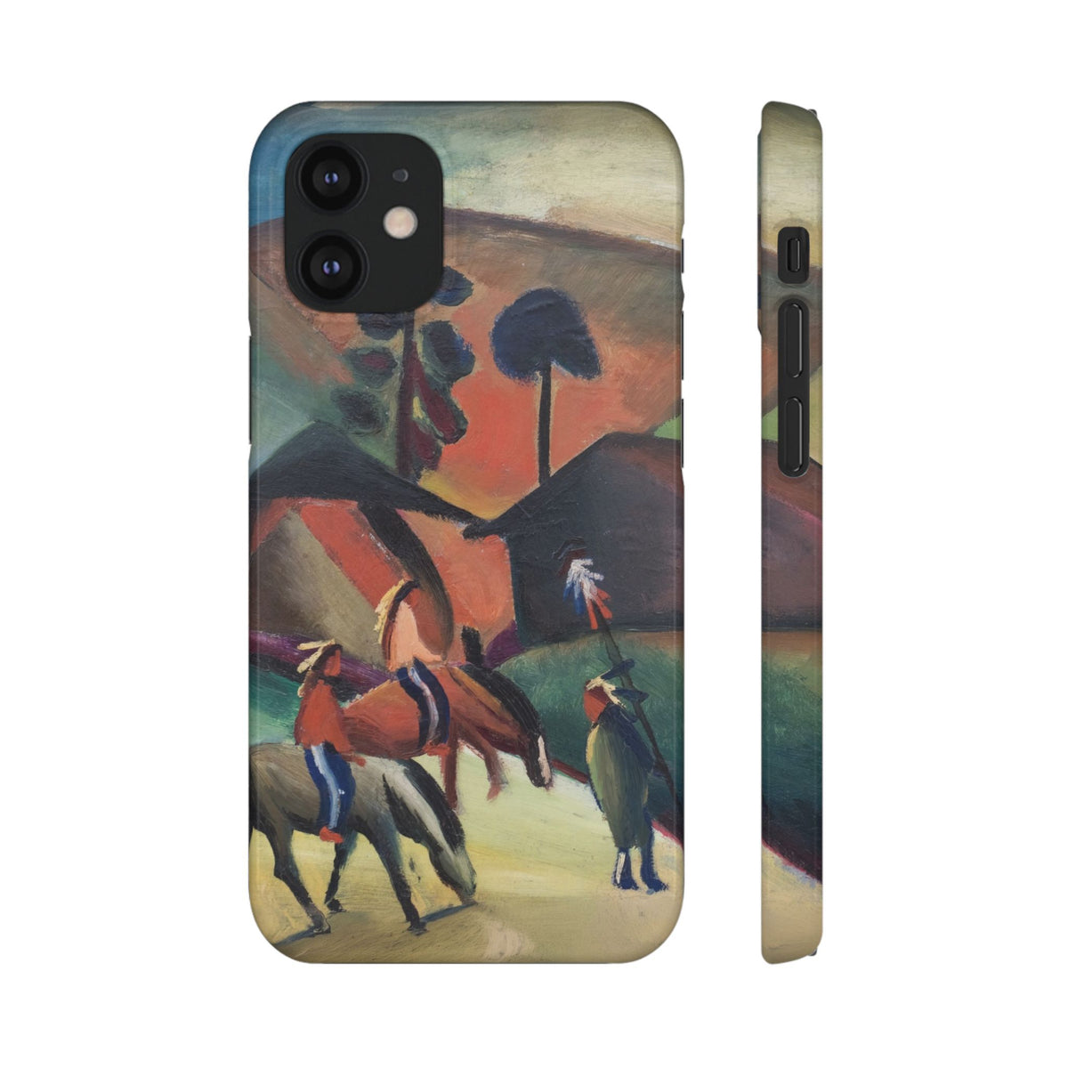 Indians on Horsebacks by August Macke - iPhone Slim Case