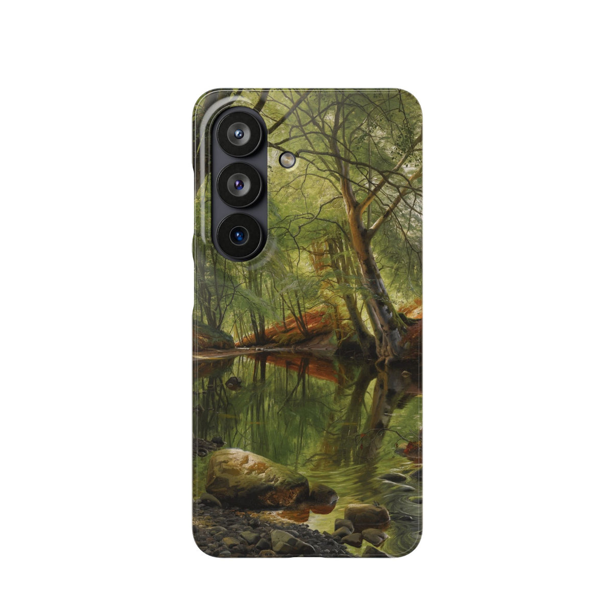 A woodland stream by Peder Mork Monsted - Samsung Slim Case