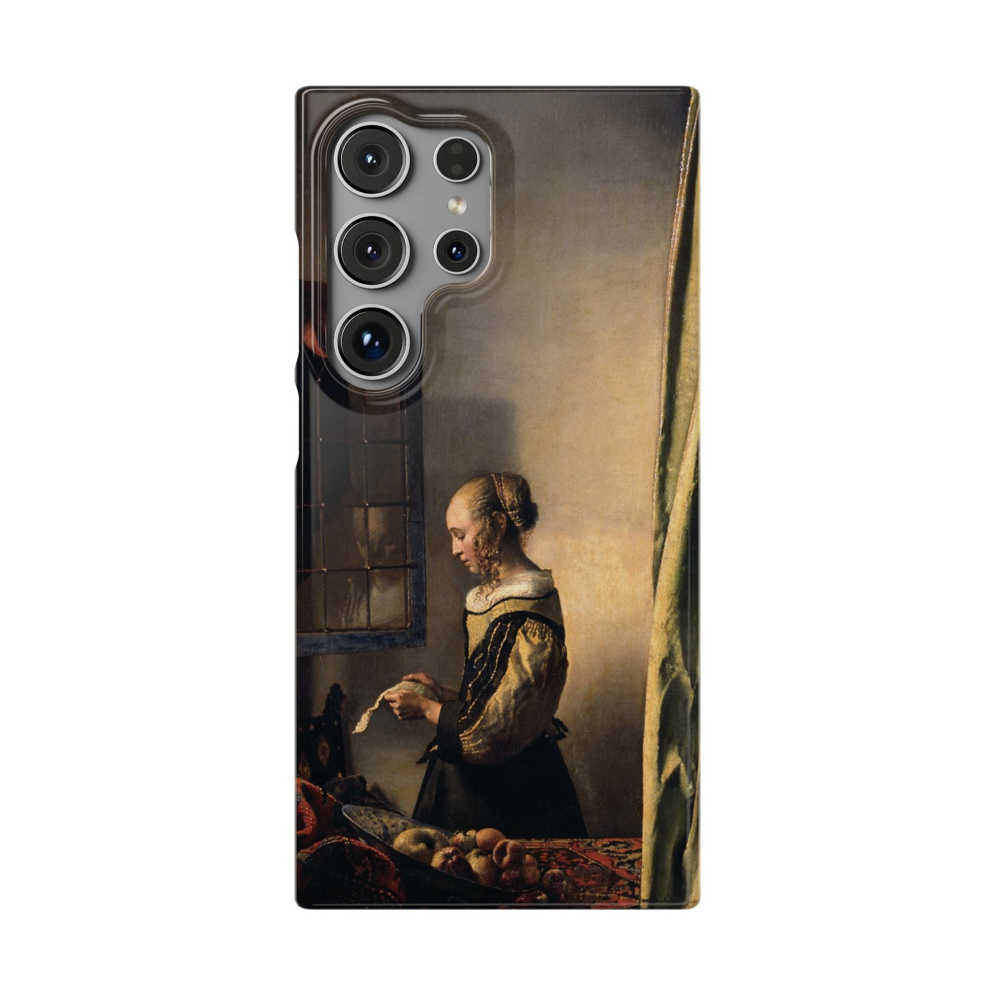 Girl Reading a Letter by an Open Window by Johannes Vermeer - Samsung Slim Case