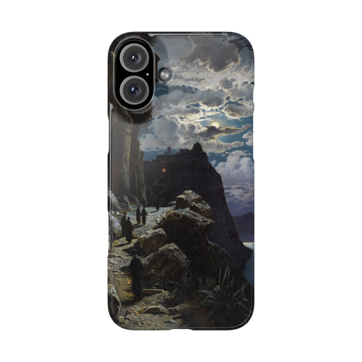 Procession of Monks on Mount Athos by Hermann Corrodi - iPhone Slim Case