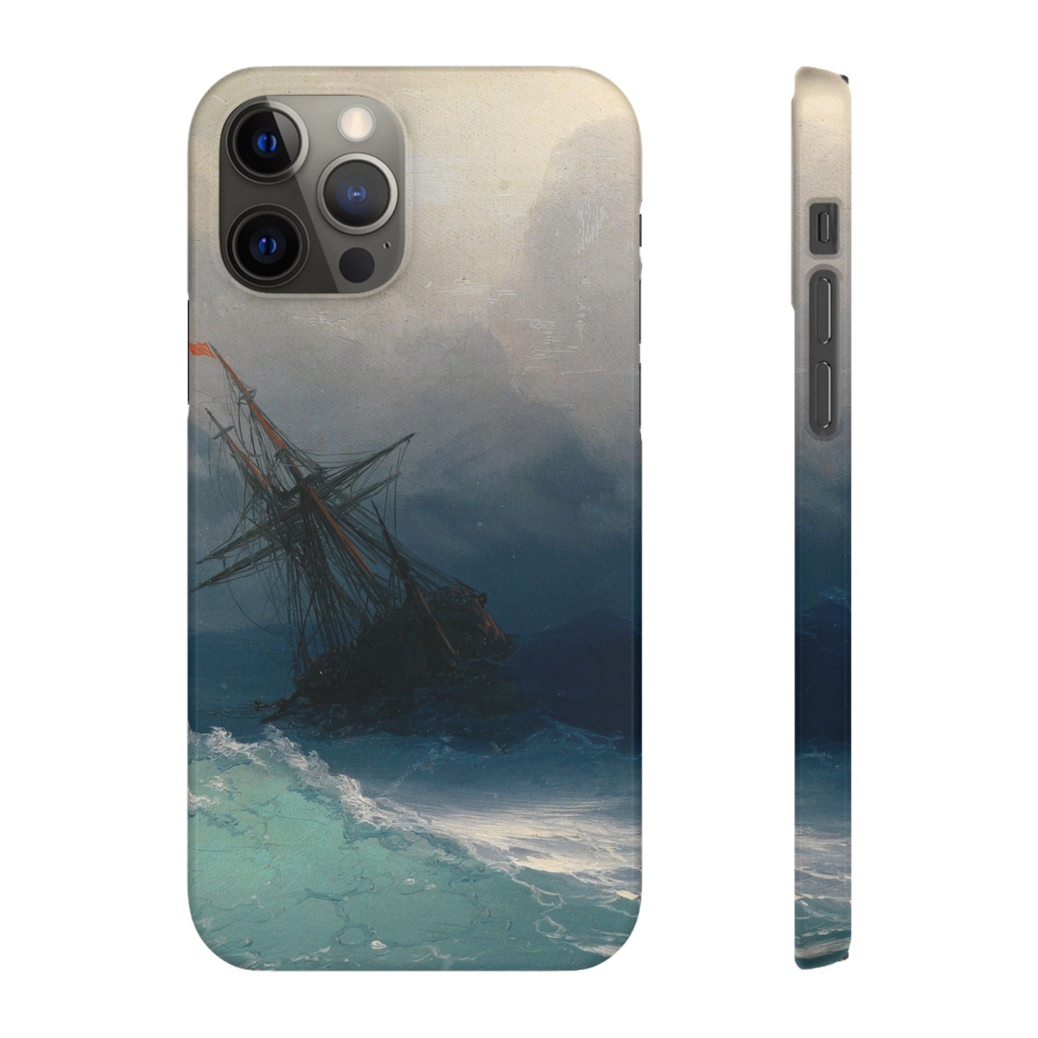 Ship on Stormy Seas by Ivan Aivazovsky - iPhone Slim Case