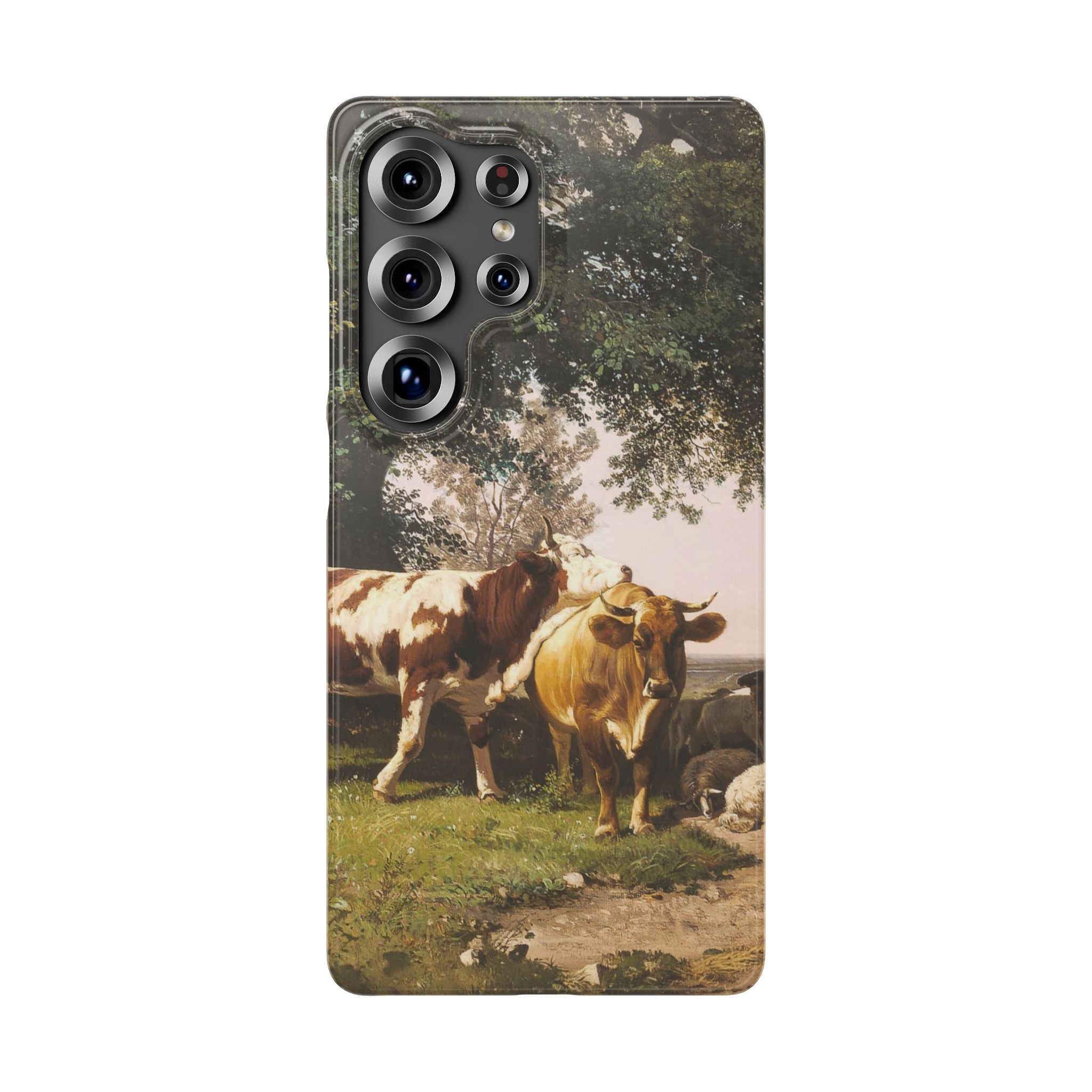 Herd under Trees by Ivan Ivanovich Shishkin - Samsung Slim Case