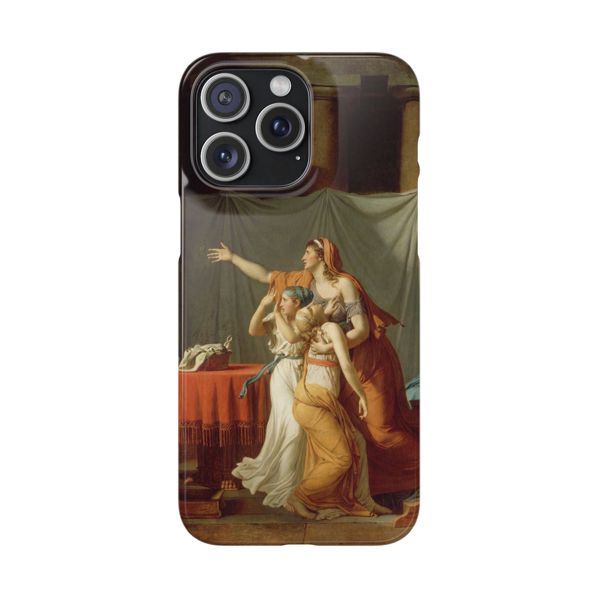 The Lictors Bring to Brutus the Bodies of His Sons II by Jacques-Louis David - iPhone Slim Case