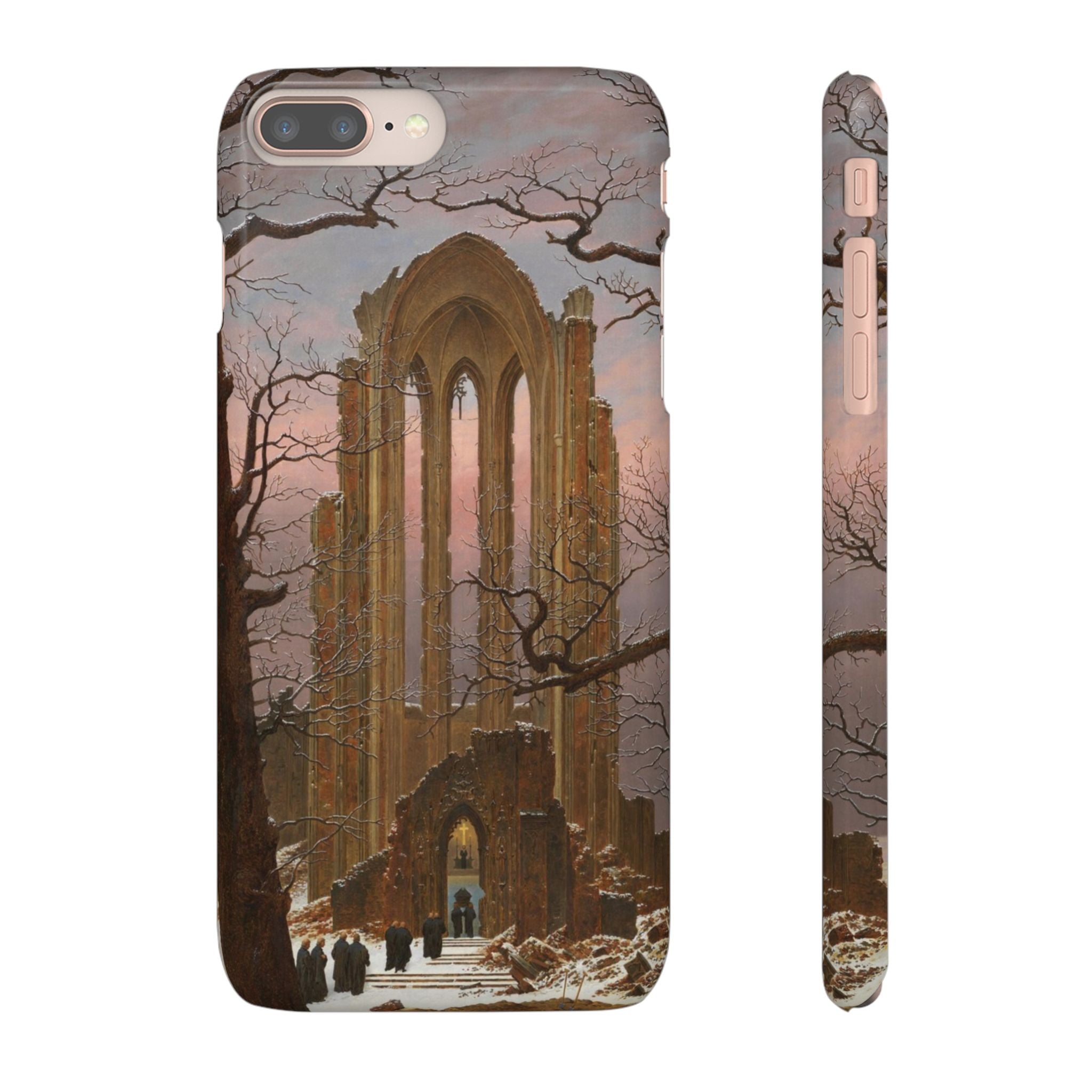 Monastery Graveyard in the Snow by Caspar David Friedrich - iPhone Slim Case