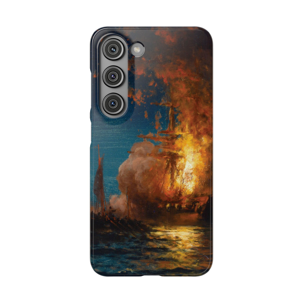 Burning of the Frigate Philadelphia in the Harbor of Tripoli by Edward Moran - Samsung Slim Case