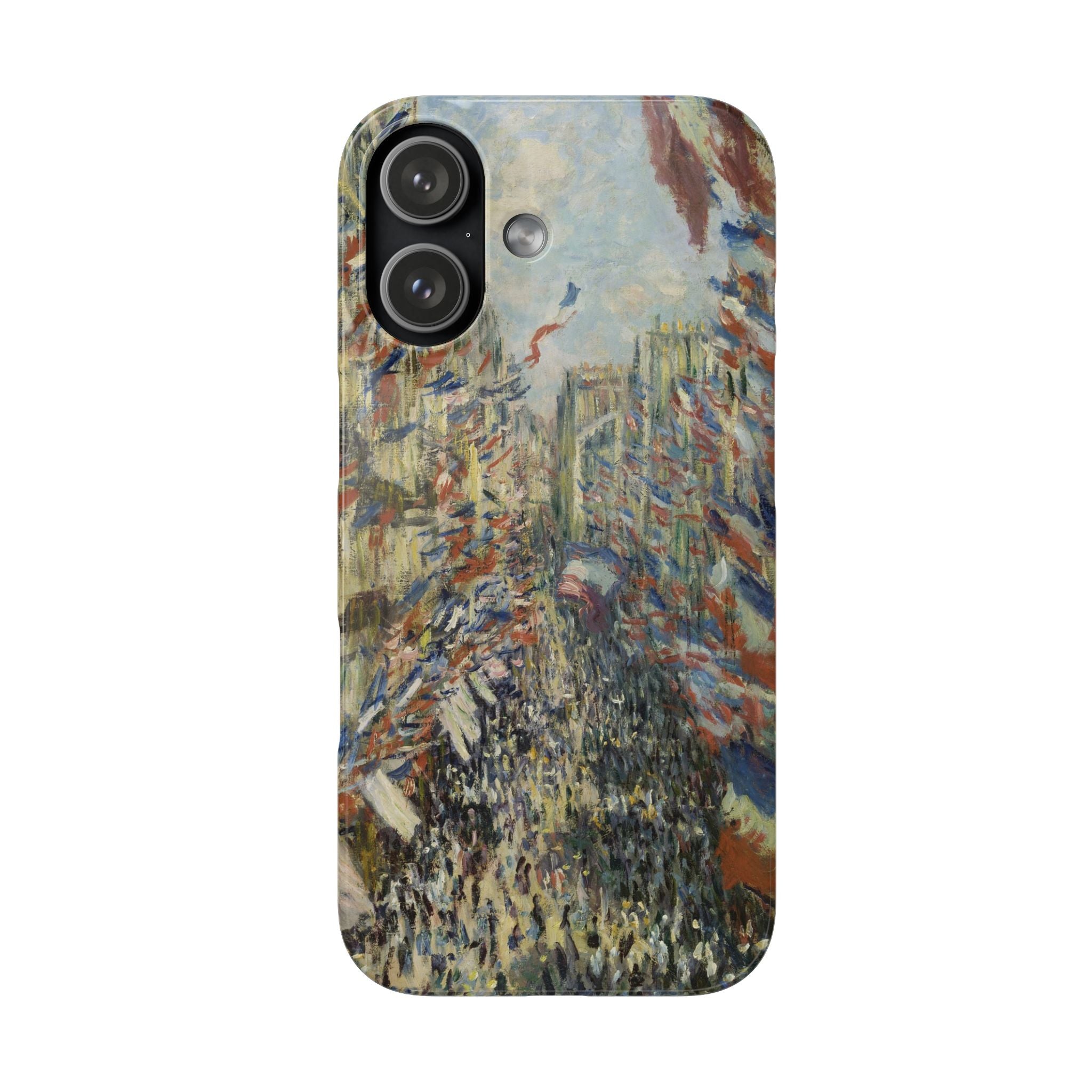 The Rue Montorgueil in Paris by Claude Monet - iPhone Slim Case
