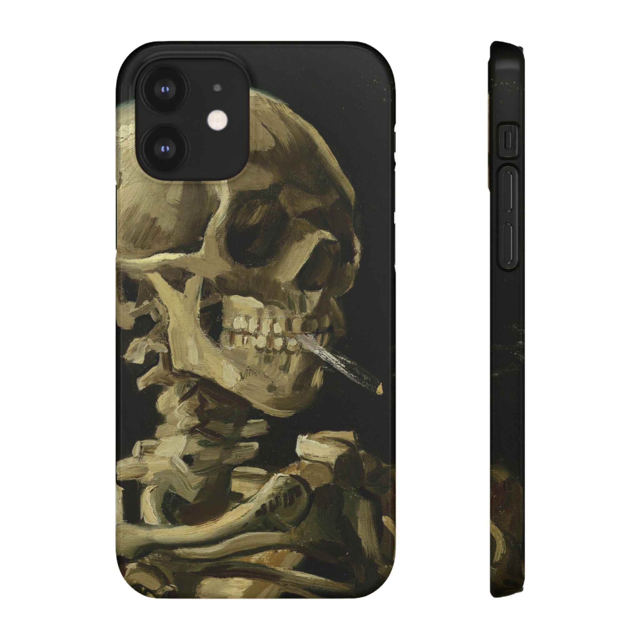 Skeleton with Cigarette by Van Gogh - iPhone Slim Case