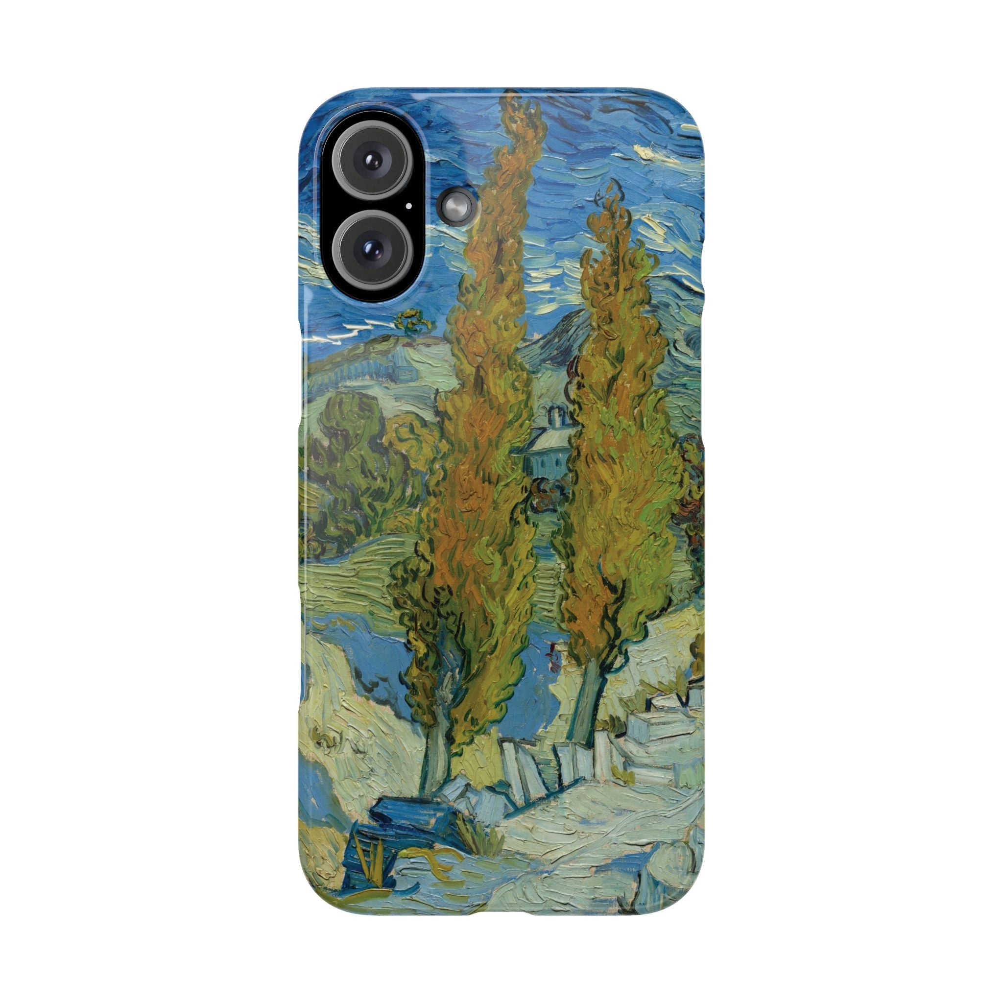 Two Poplars in the Alpilles near Saint-Rémy by Vincent van Gogh - iPhone Slim Case