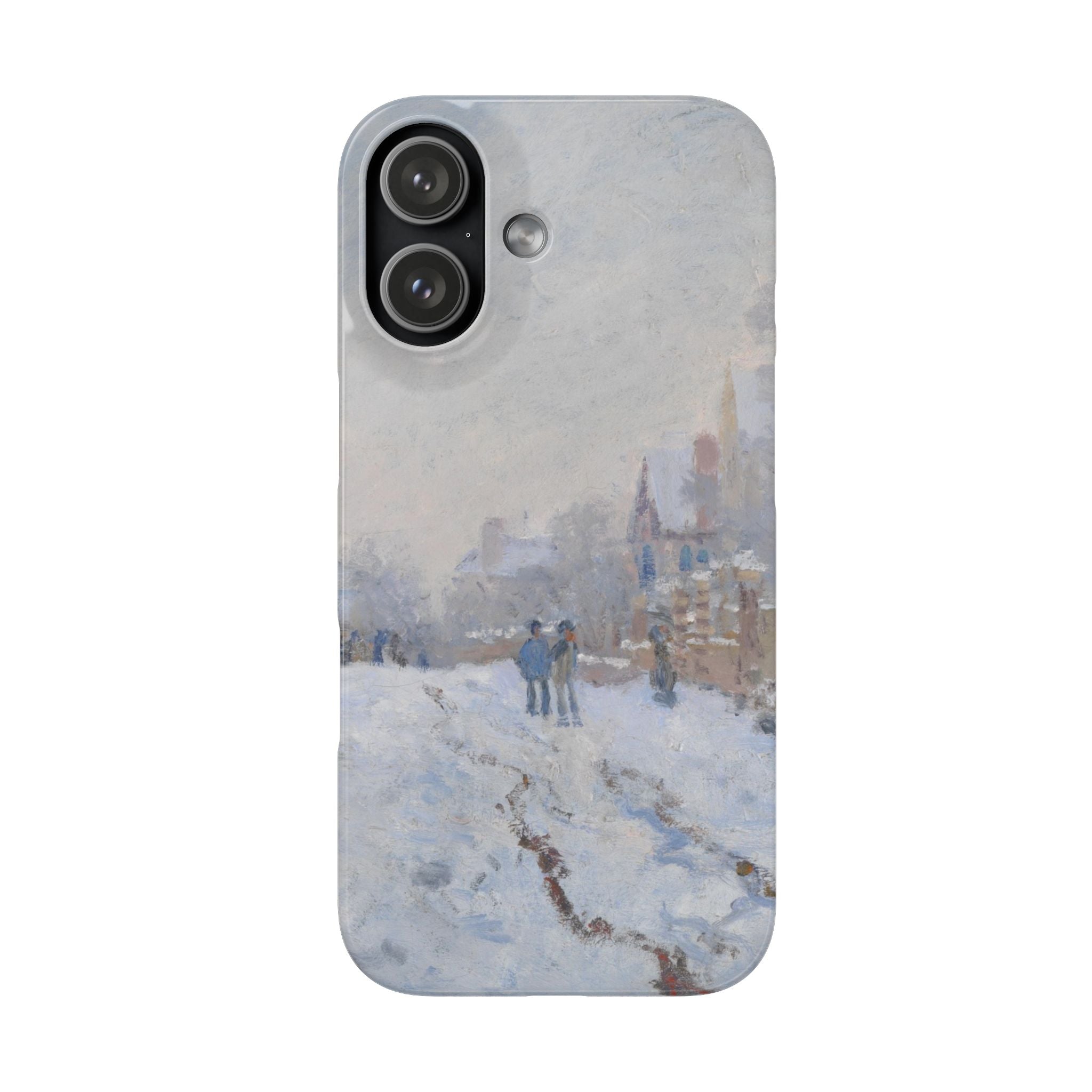 Snow Scene at Argenteuil by Claude Monet - iPhone Slim Case