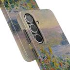 Flower Beds at Vétheuil by Claude Monet - Samsung Slim Case