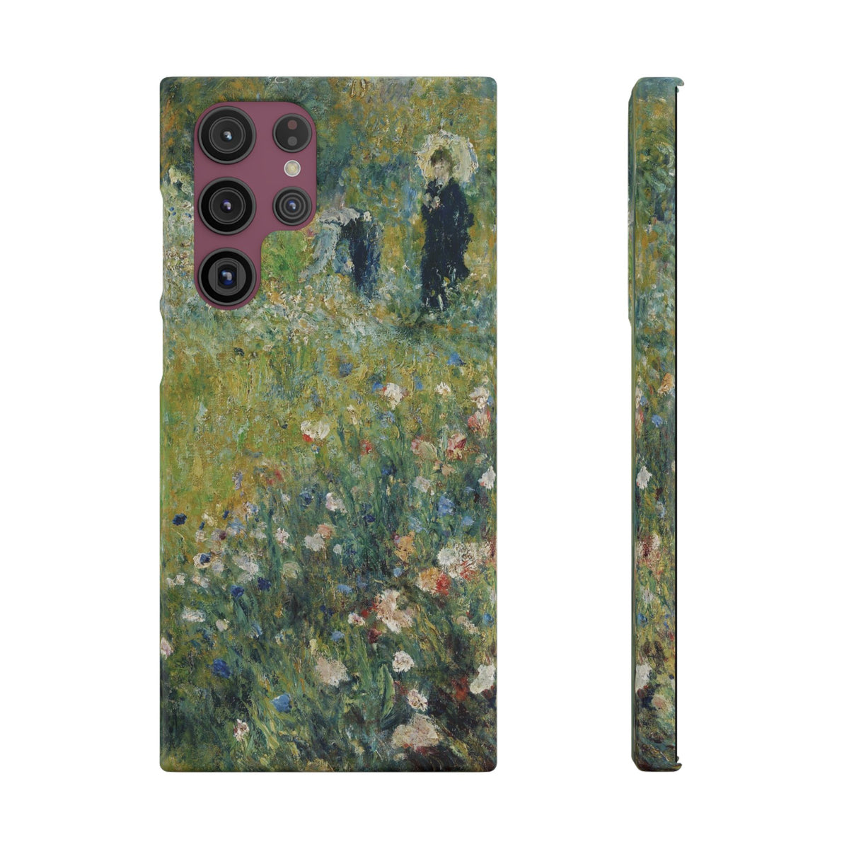 Woman with a Parasol in a Garden by Pierre Auguste Renoir - Samsung Slim Case