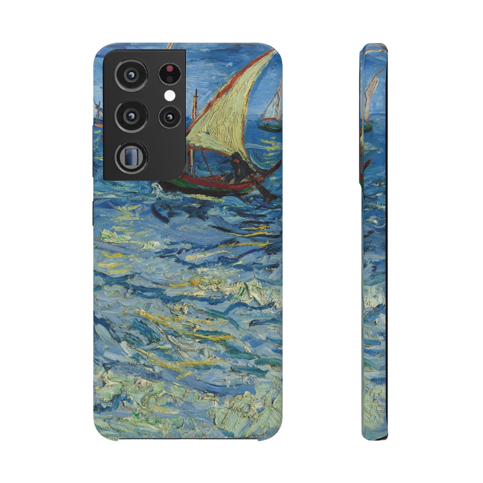 Fishing Boats at Sea by Vincent van Gogh - Samsung Slim Case