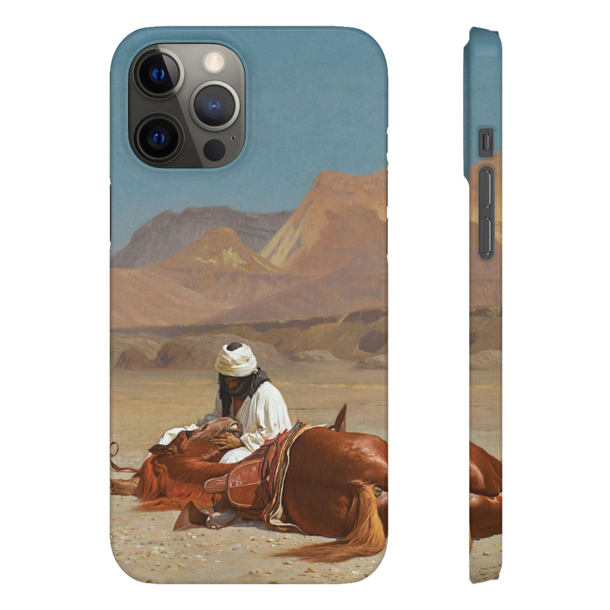 Rider and his Steed in the Desert by Jean-Leon Gerome - iPhone Slim Case