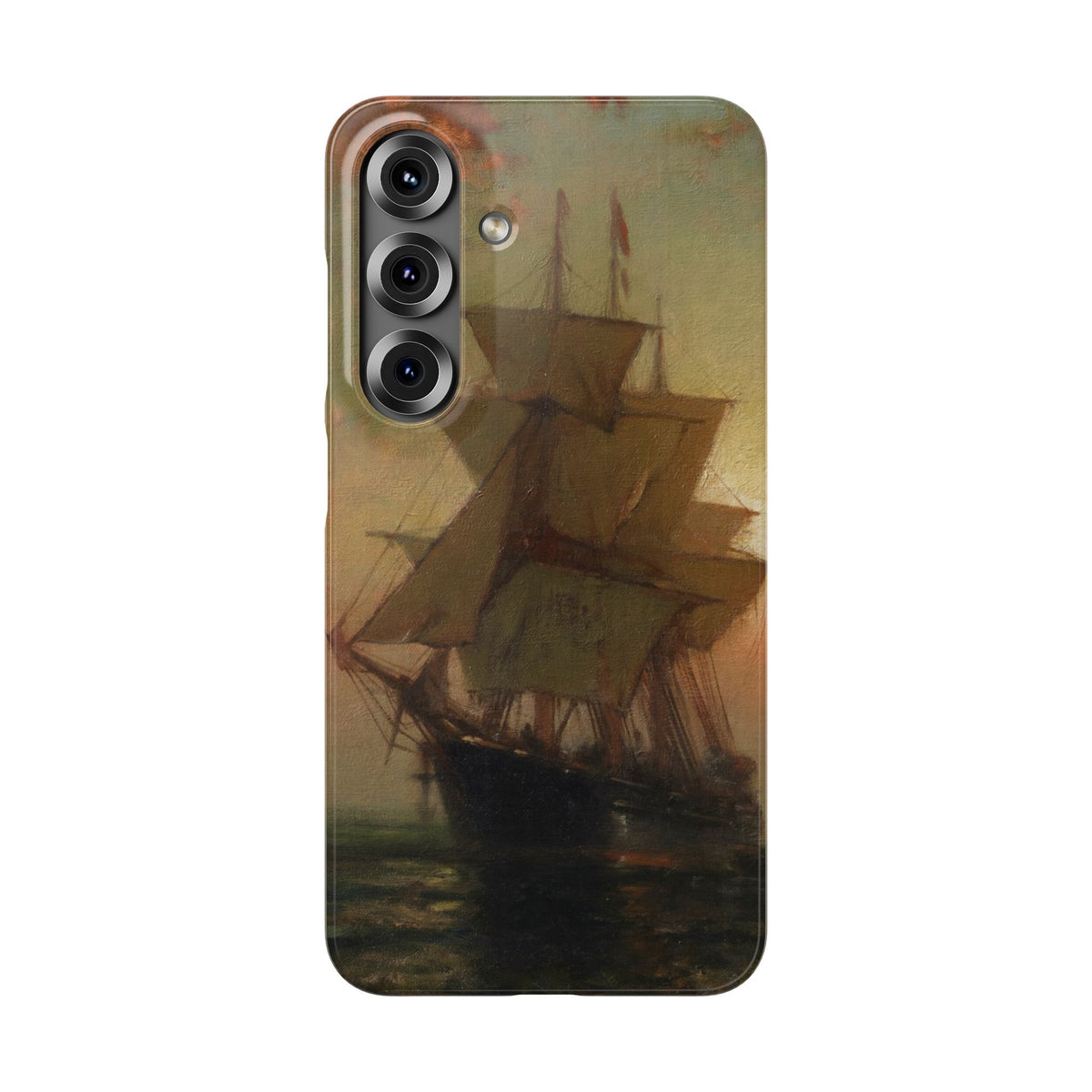 Ships at Night by Edward Moran - Samsung Slim Case