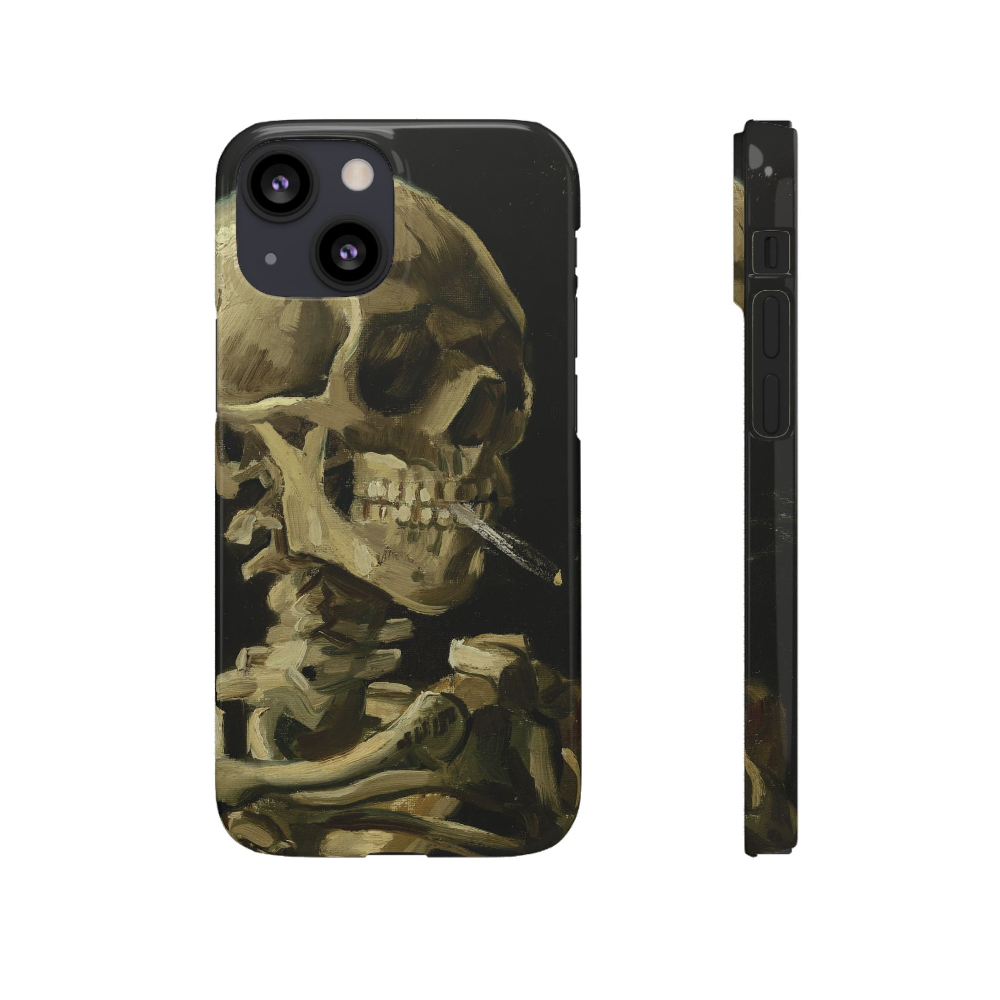 Skeleton with Cigarette by Van Gogh - iPhone Slim Case