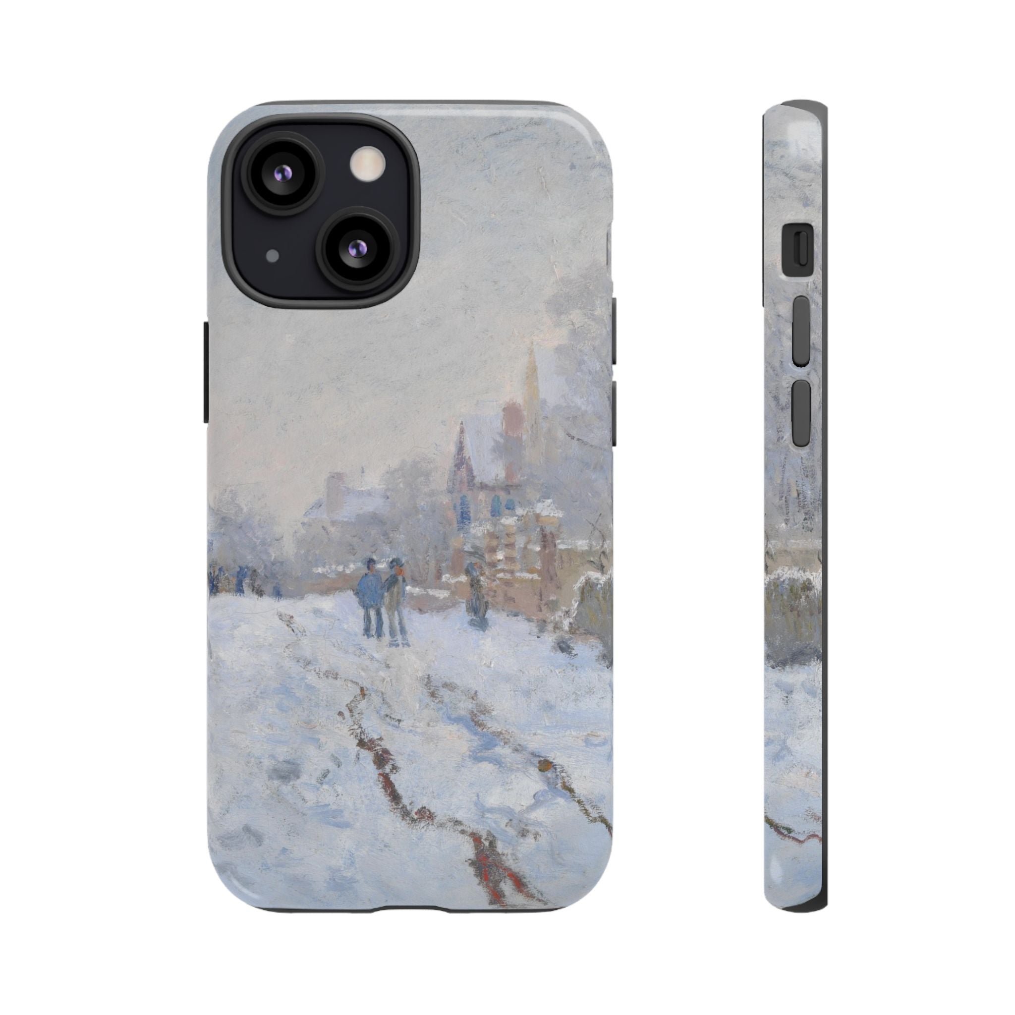 Snow Scene at Argenteuil by Claude Monet - iPhone Tough Case
