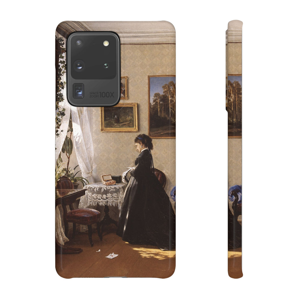 In front of the mirror by Ivan Ivanovich Shishkin - Samsung Slim Case