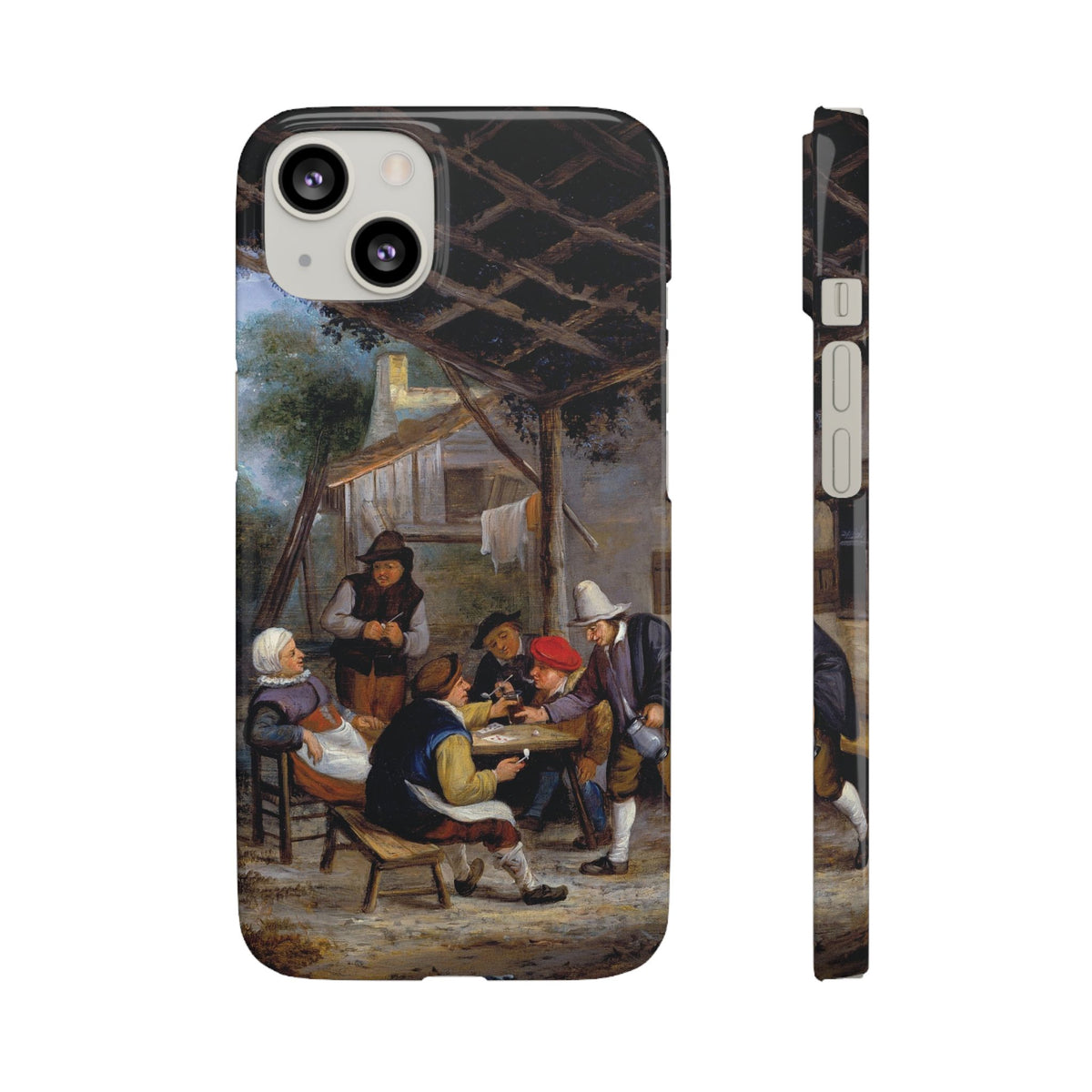 Peasants Drinking by Adriaen van Ostade - iPhone Slim Case