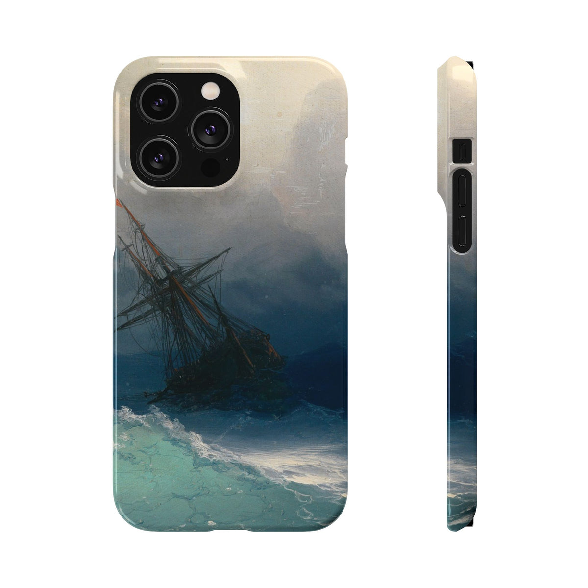 Ship on Stormy Seas by Ivan Aivazovsky - iPhone Slim Case