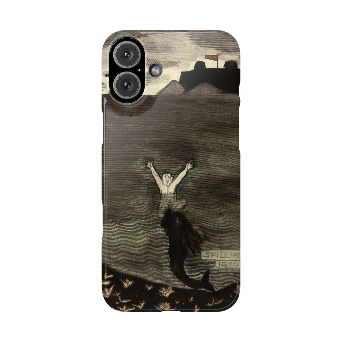 The Call of the Mermaid The Drowning by Leon Spilliaert - iPhone Slim Case