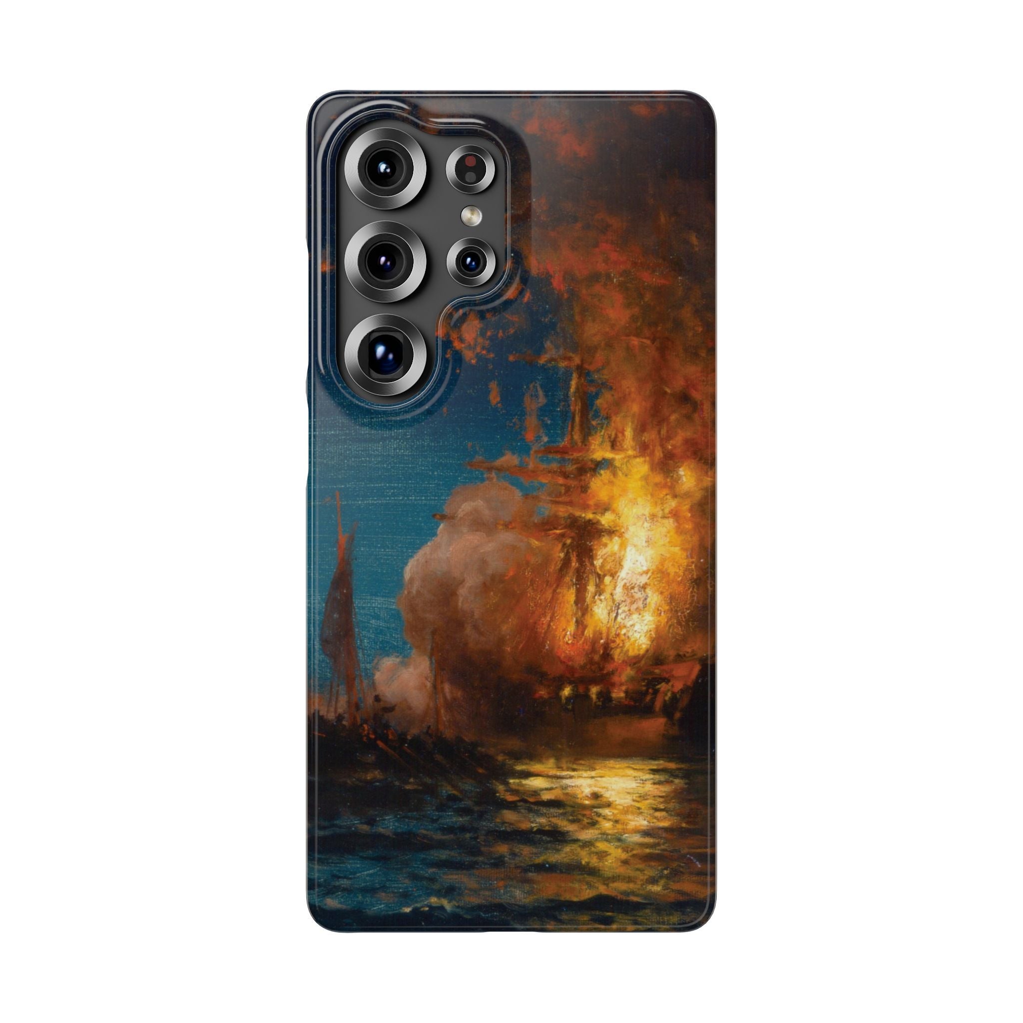 Burning of the Frigate Philadelphia in the Harbor of Tripoli by Edward Moran - Samsung Slim Case