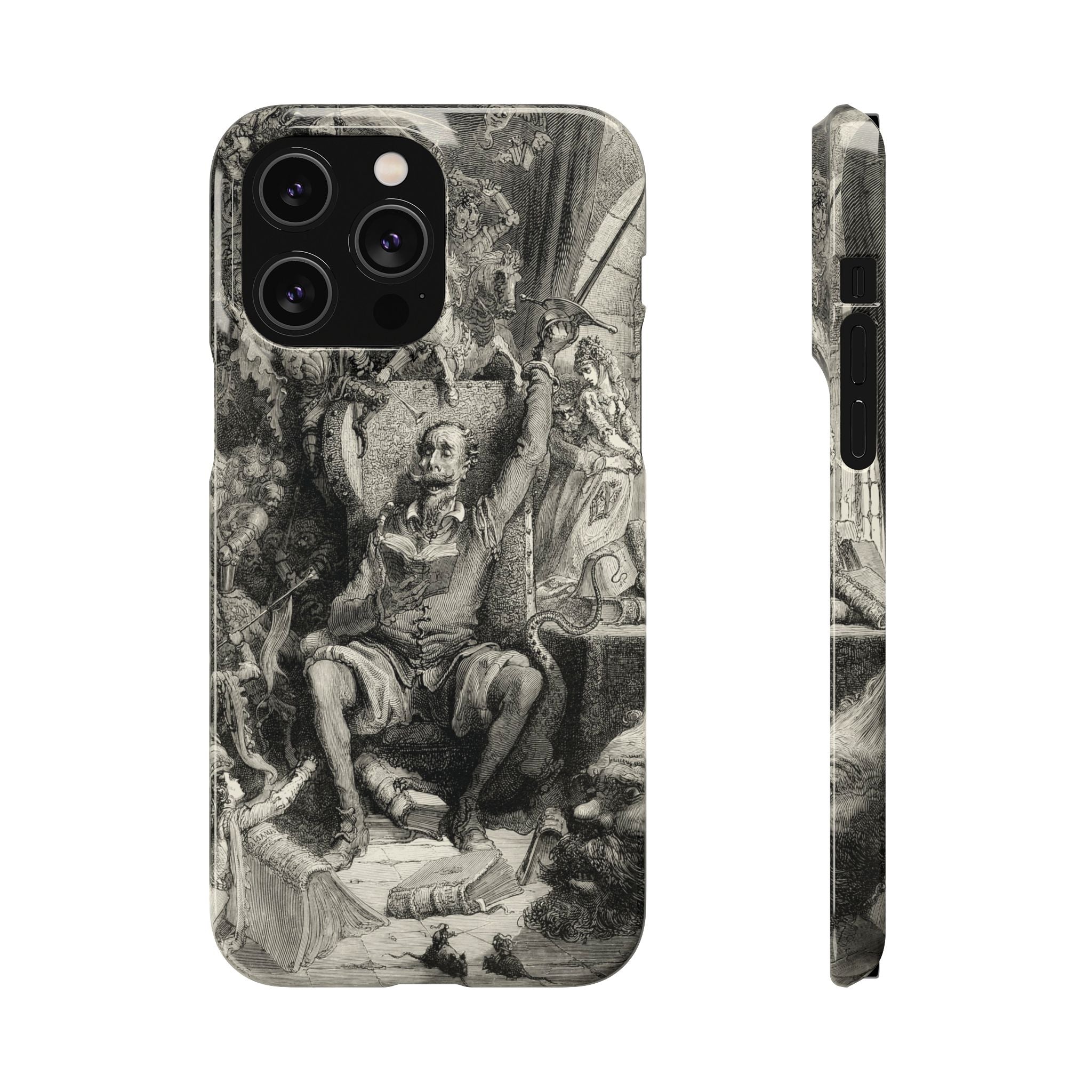 Don Quixote and His Visions by Gustave Doré - iPhone Slim Case