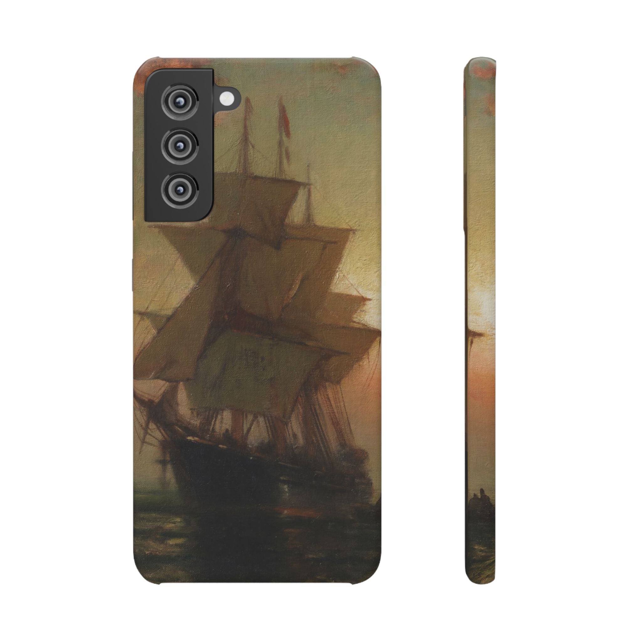 Ships at Night by Edward Moran - Samsung Slim Case