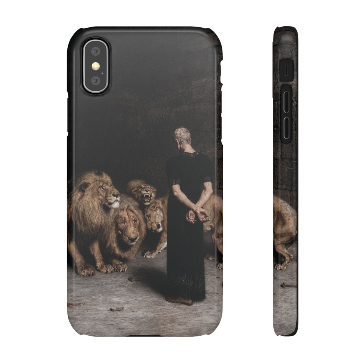 Daniel in the Lion's Den by Briton Riviere - iPhone Slim Case