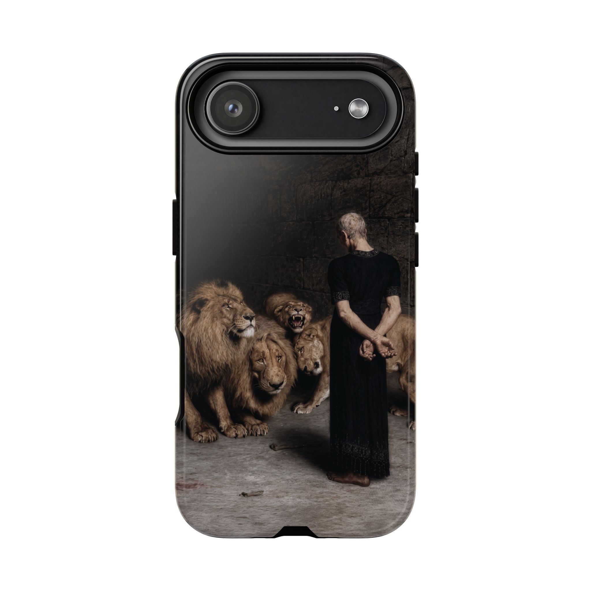 Daniel in the Lion's Den by Briton Riviere - iPhone Tough Case