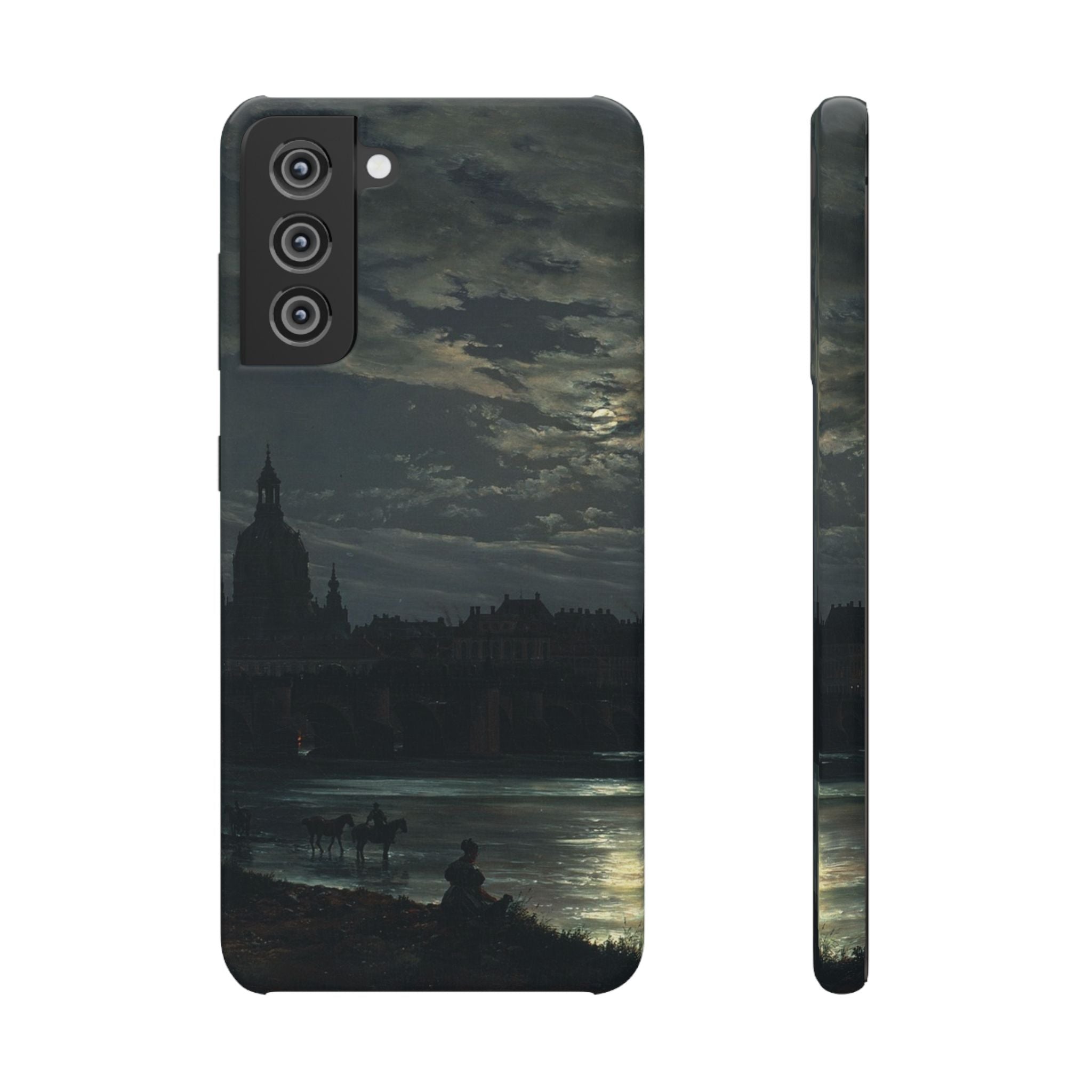 View of Dresden by Moonlight by Johan Dahl - Samsung Slim Case