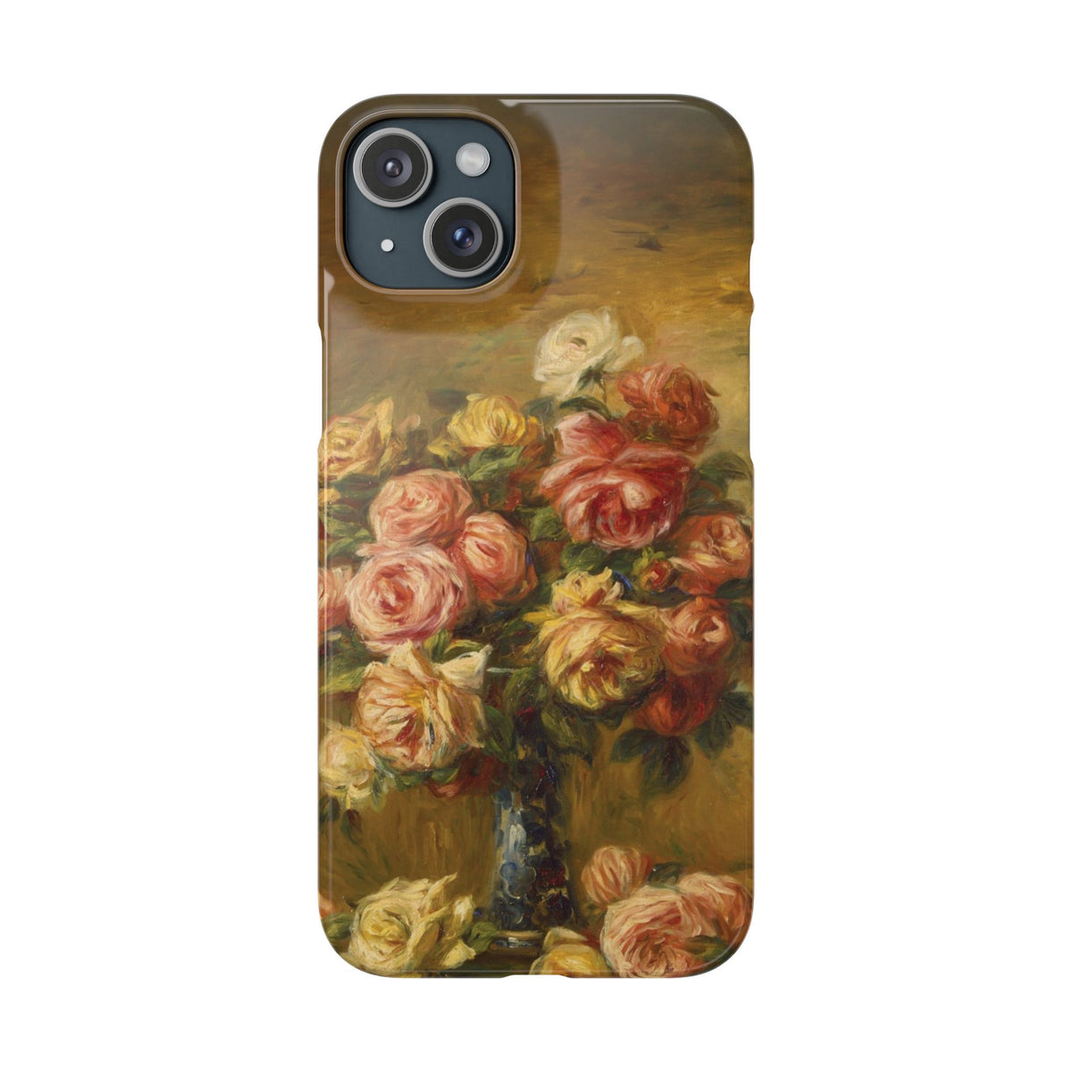 Roses in a Vase by Pierre Auguste Renoir - iPhone Slim Case