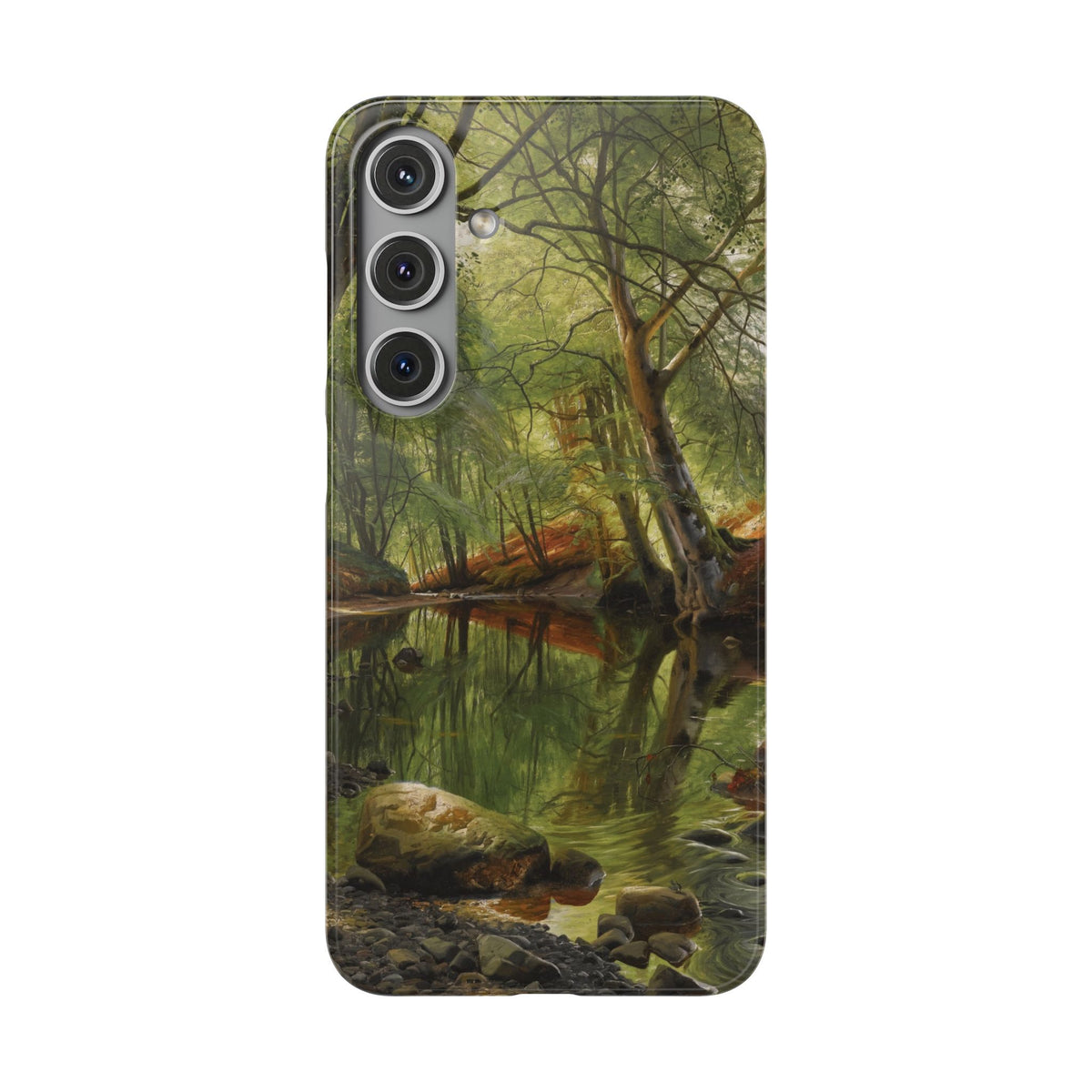 A woodland stream by Peder Mork Monsted - Samsung Slim Case