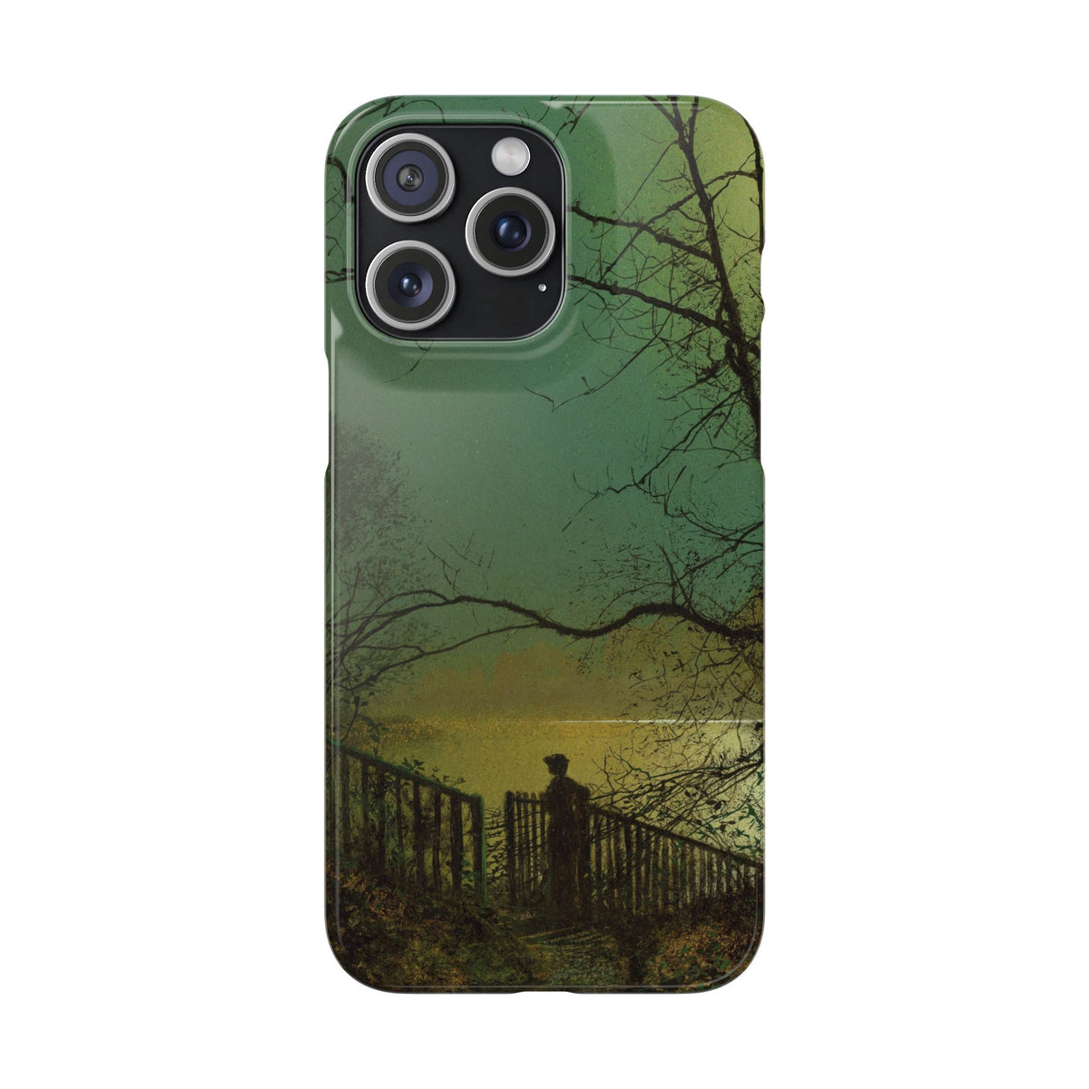 Roundhay Park Lake by John Atkinson Grimshaw - iPhone Slim Case