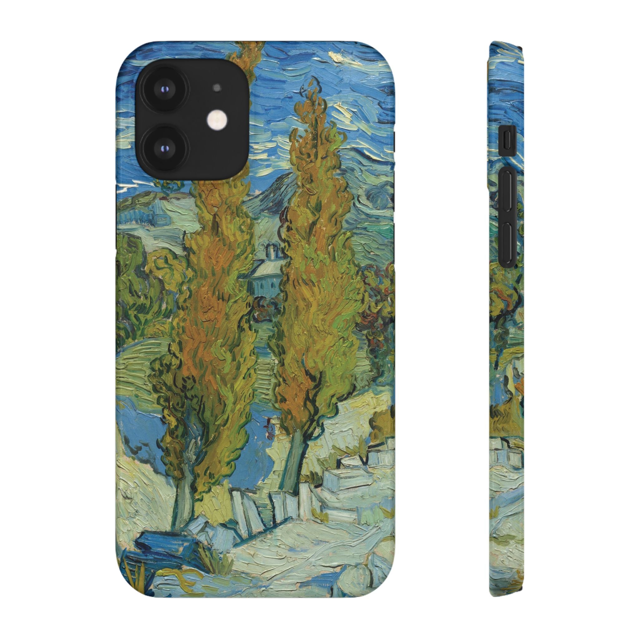Two Poplars in the Alpilles near Saint-Rémy by Vincent van Gogh - iPhone Slim Case