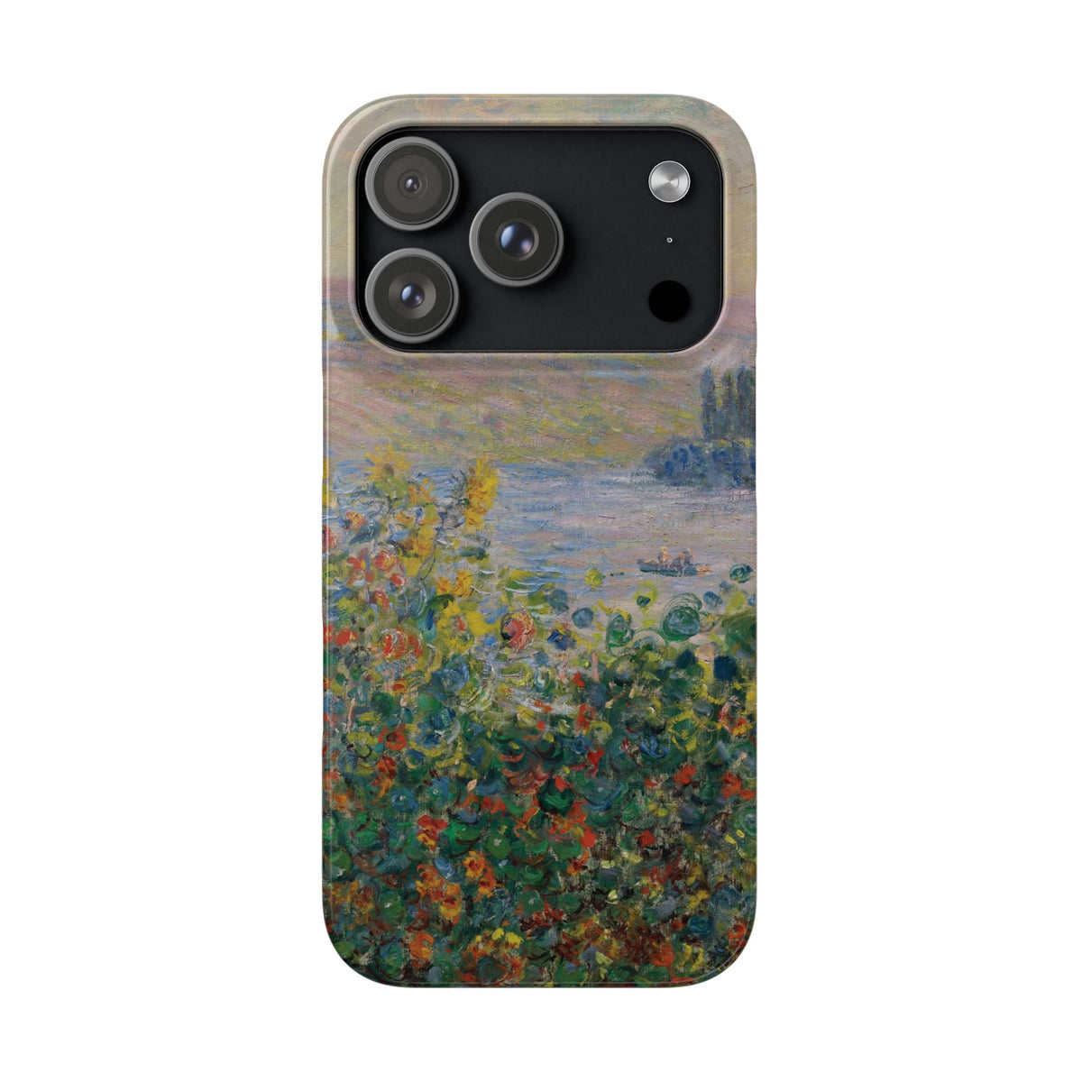 Flower Beds at Vétheuil by Claude Monet - iPhone Slim Case